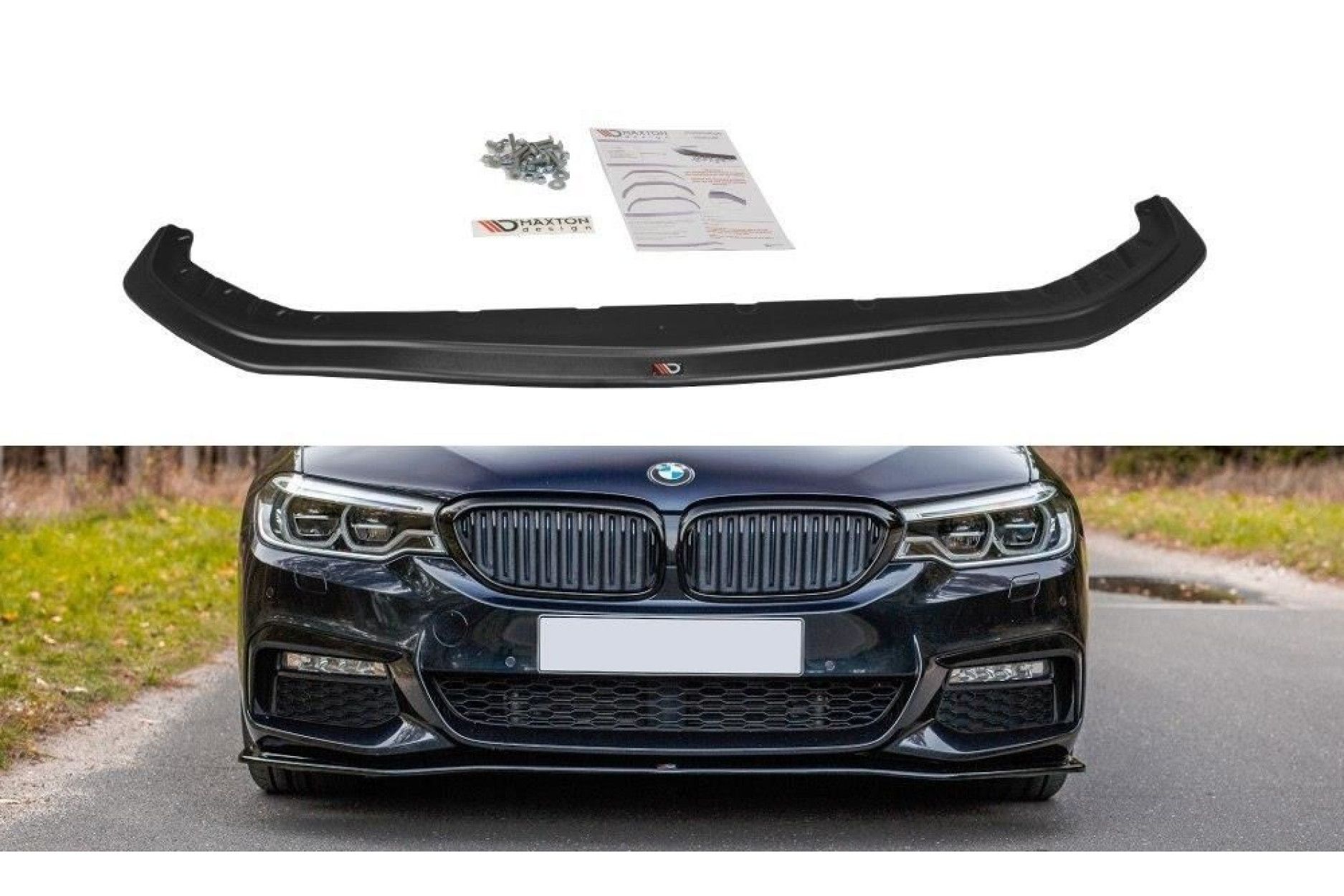 Maxton Design ABS Frontlippe V.2 für BMW 5er G30|G31 M-Paket schwarz hochglanz