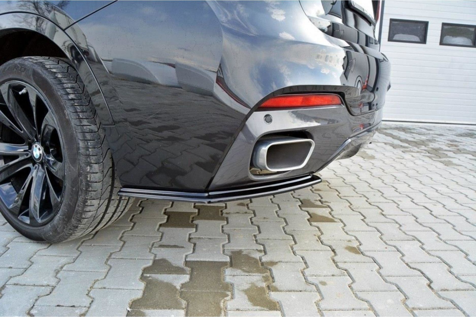 Maxton Design ABS Diffusor Seiten Eerwiterungen Flaps für BMW X6 F16 M-Paket schwarz hochglanz (2) 