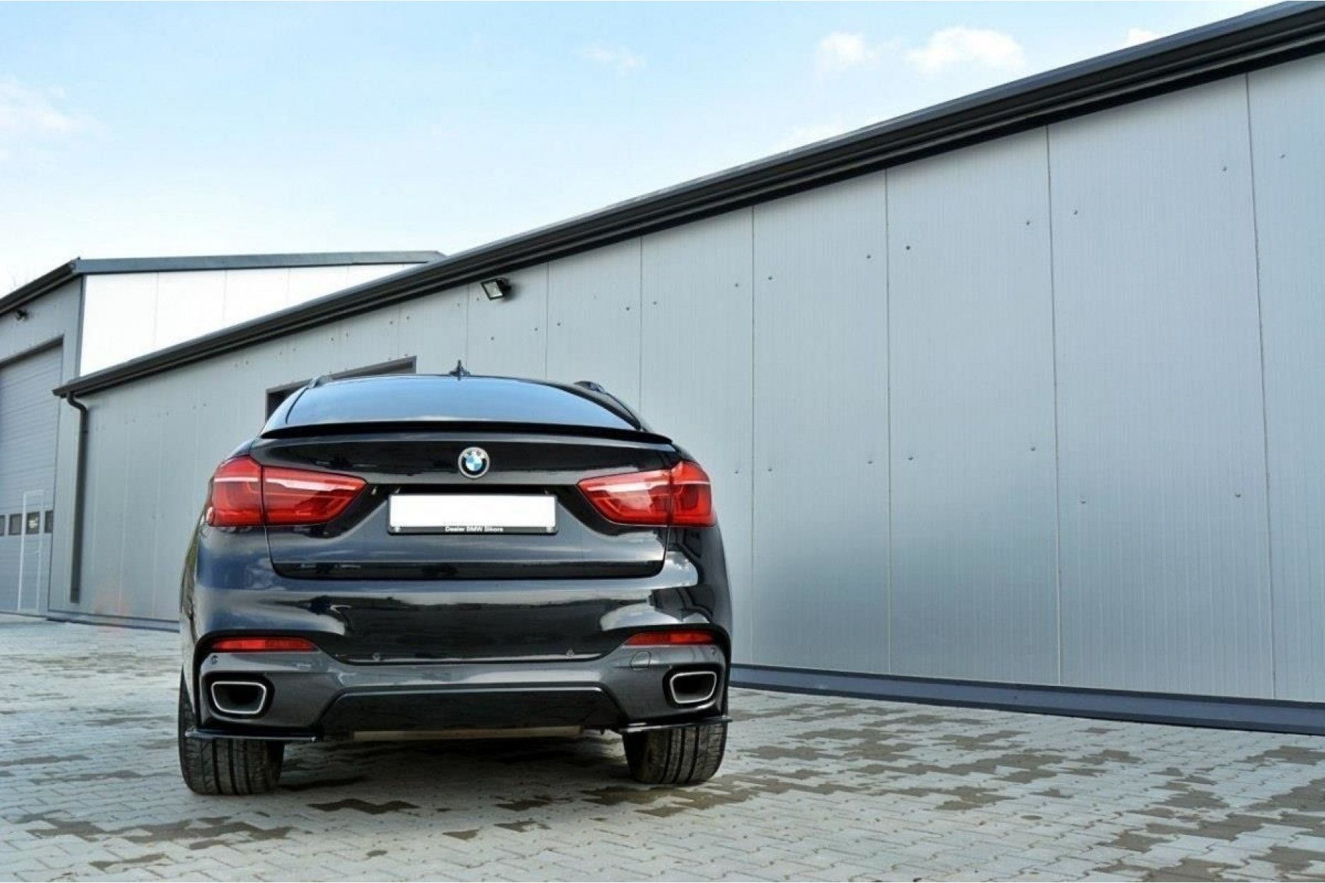 Maxton Design ABS Diffusor Seiten Eerwiterungen Flaps für BMW X6 F16 M-Paket schwarz hochglanz (4) 
