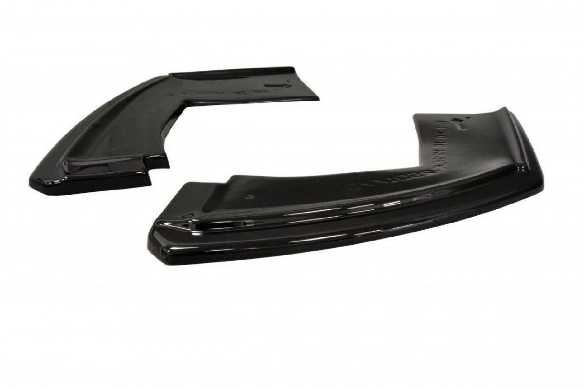 Maxton Design ABS Diffusor Seiten Eerwiterungen Flaps für BMW X6 F16 M-Paket schwarz hochglanz (7) 