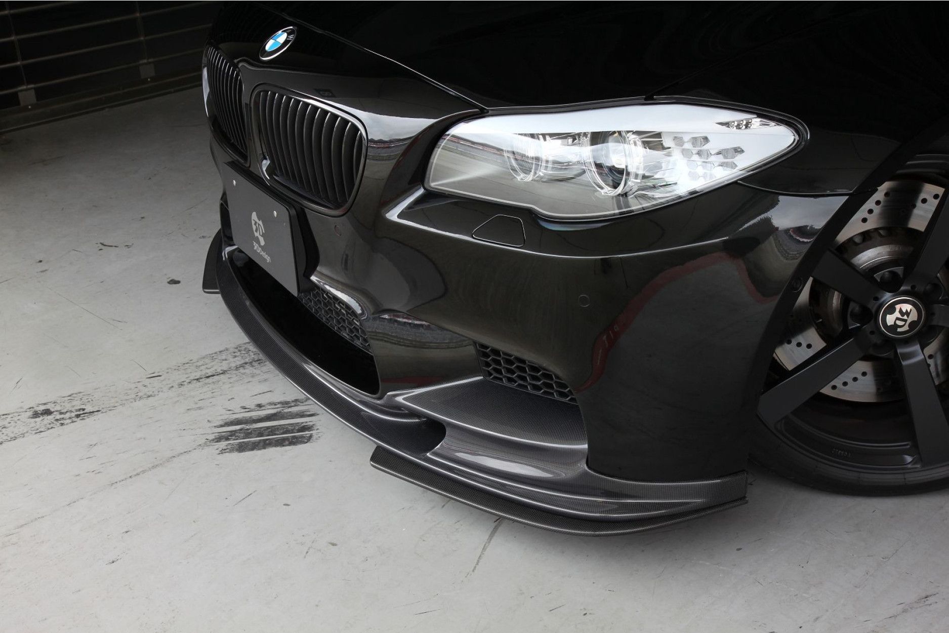 3Ddesign carbon front lip front splitter for BMW 5 Series F10 M5 for (2) 