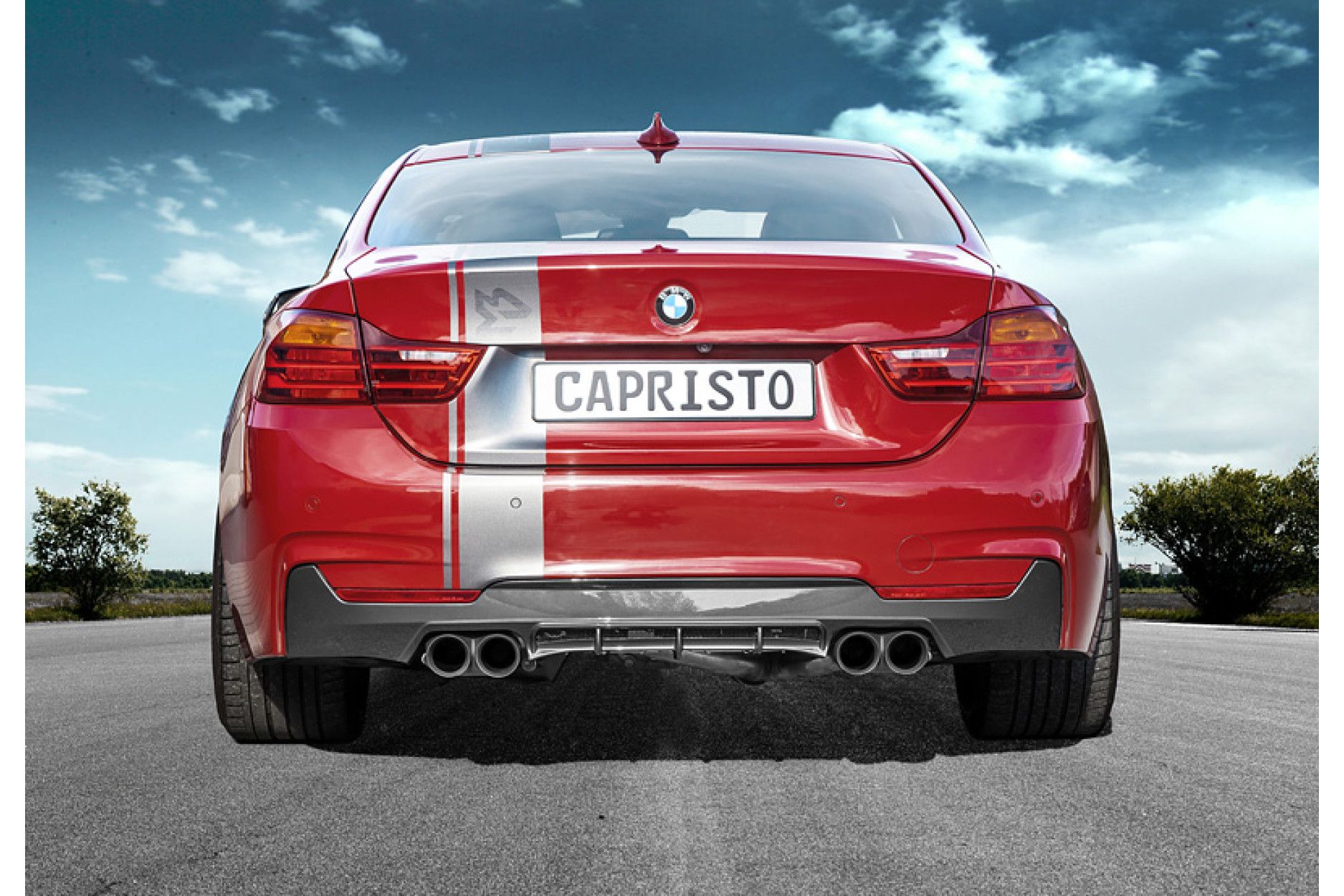 Capristo Carbon diffuser for BMW 4er F32 428i PUR
