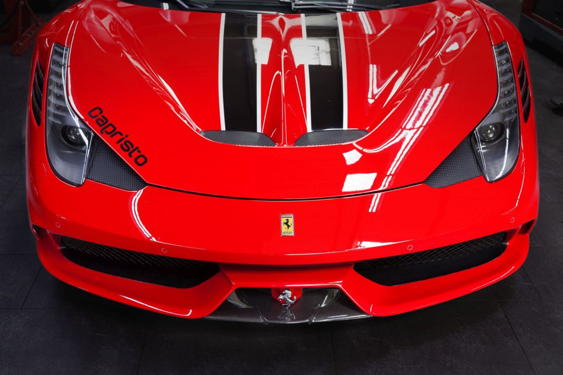 Capristo carbon front diffuser front lip for Ferrari 458 Speciale (3) 