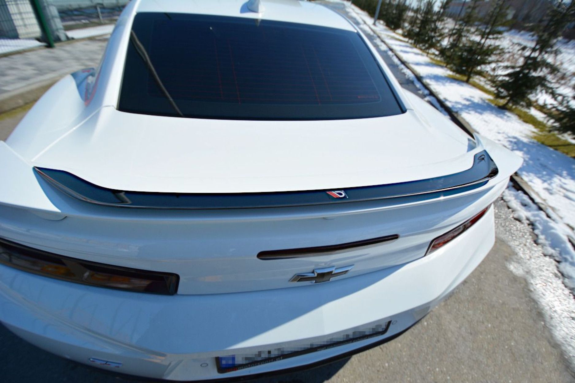 Maxton Design ABS Spoiler Aufsatz für Chevrolet Camaro MK6 Coupe schwarz hochglanz (3) 
