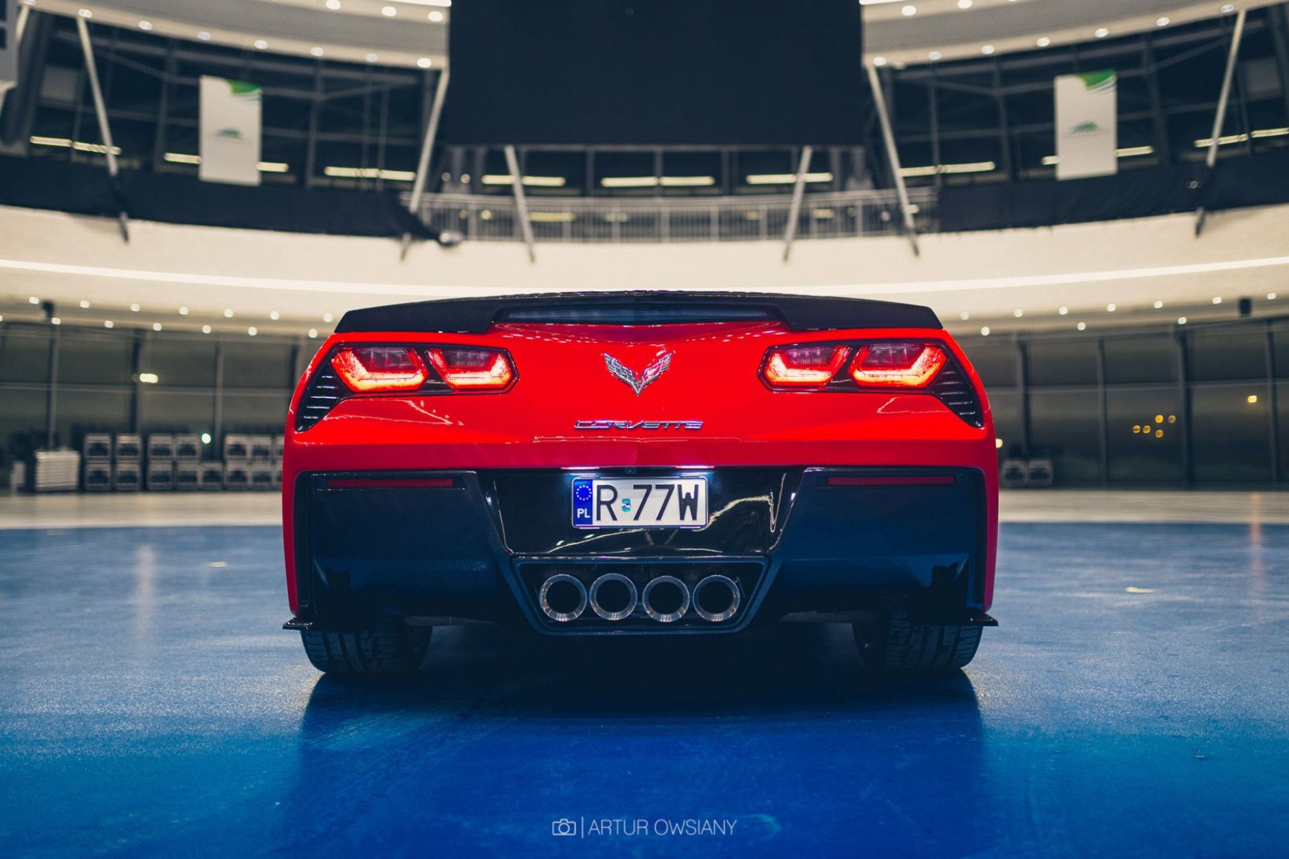 Maxton Design ABS Diffusor Seiten Eerwiterungen Flaps für Chevrolet Corvette C7 schwarz hochglanz (4) 