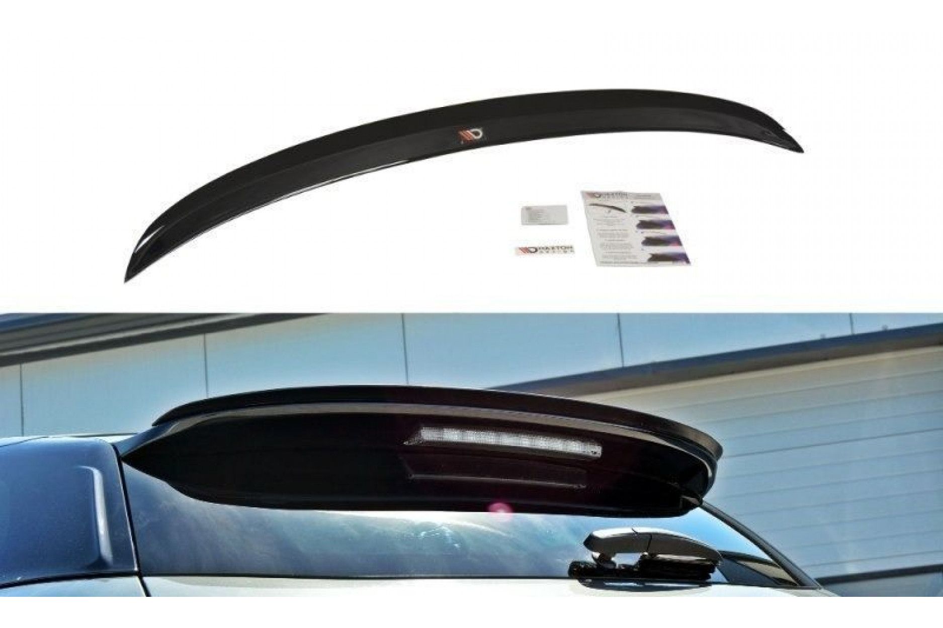 Maxton Design ABS Spoiler Aufsatz für Citroen DS5 schwarz hochglanz