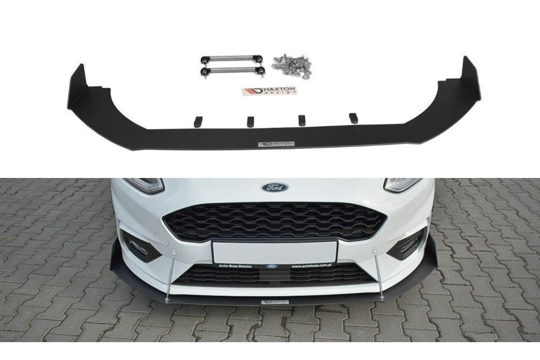 Maxton Design ABS Frontlippe für Ford Fiesta Mk8 ST schwarz matt