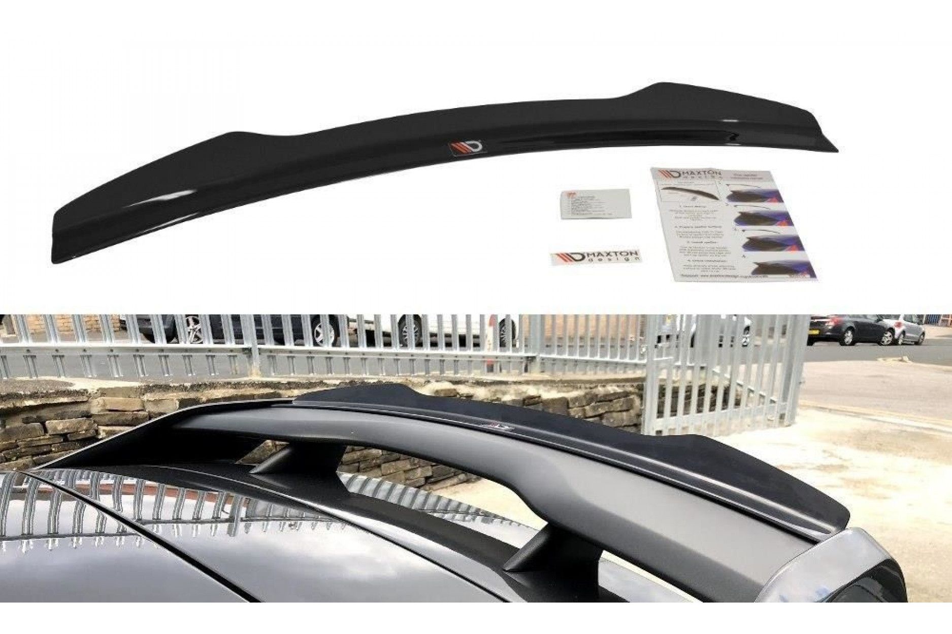 Maxton Design ABS Spoiler Aufsatz für Ford Focus MK3 ST|RS schwarz hochglanz
