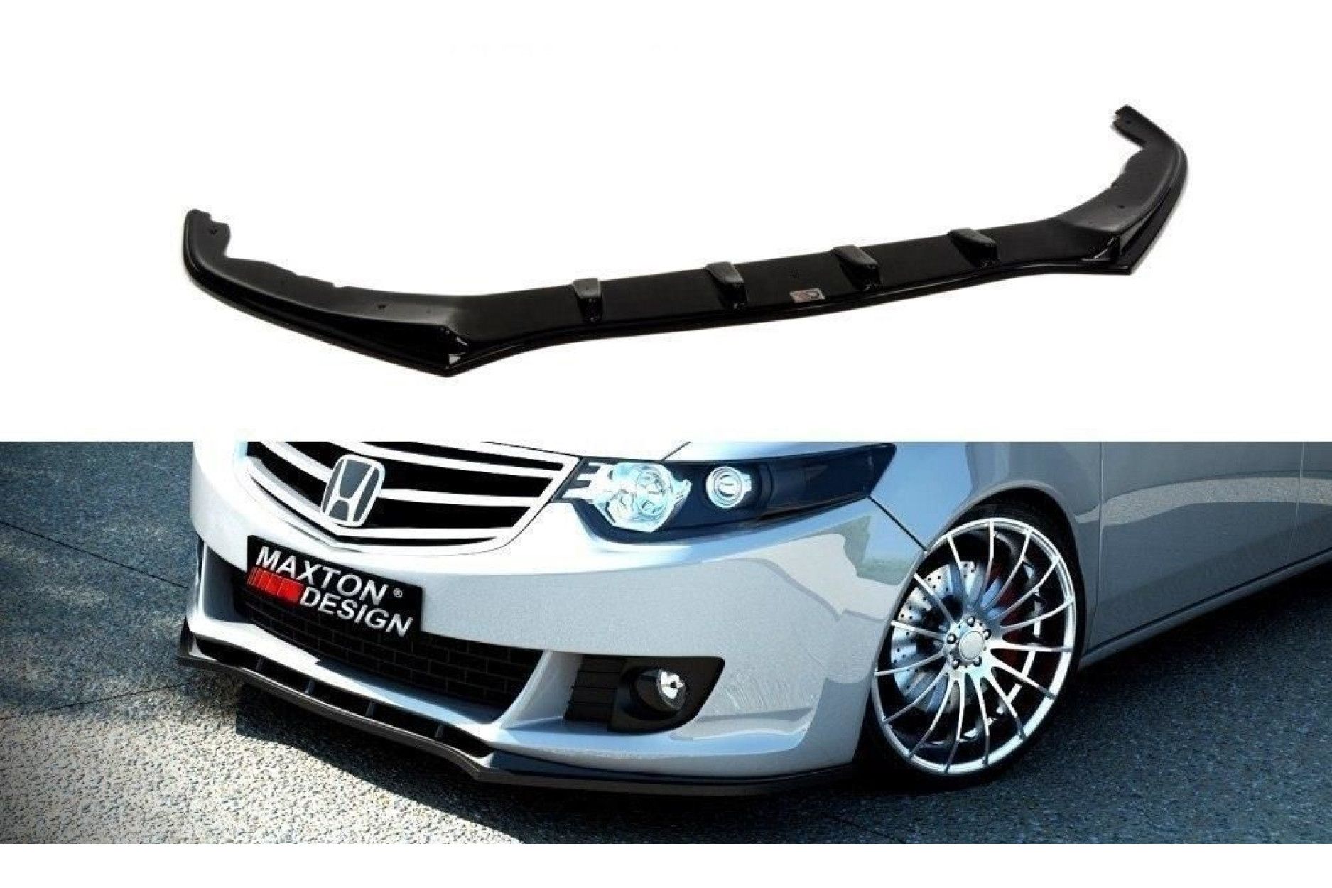 Maxton Design ABS Frontlippe für Honda Accord Mk8 Type-S Vorfacelift schwarz hochglanz