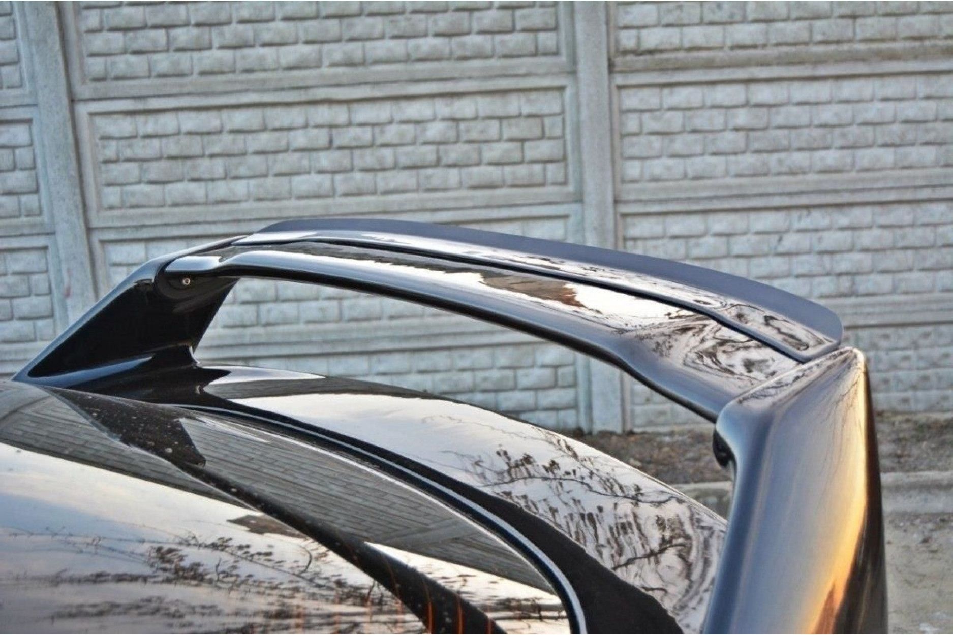Maxton Design ABS Spoiler Aufsatz MUGEN für Honda Civic Mk8 Type GP|Type-SR schwarz hochglanz (2) 
