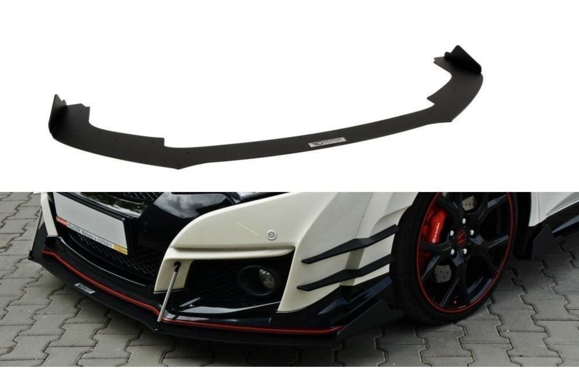 Maxton Design ABS Frontlippe für Honda Civic Mk9 Type GP|Type-SR schwarz matt