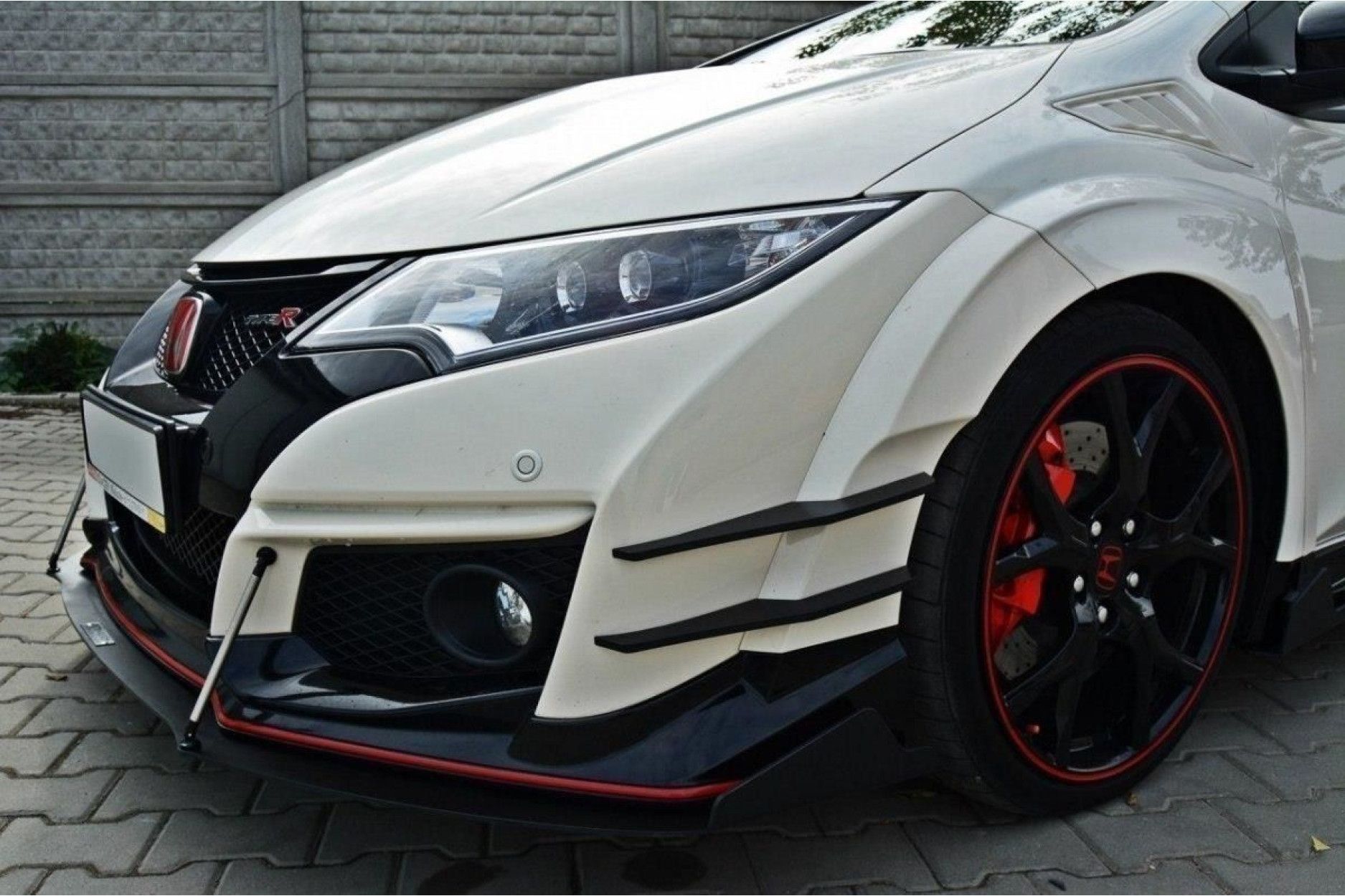 Maxton Design ABS Frontlippe für Honda Civic Mk9 Type GP|Type-SR schwarz matt (4) 