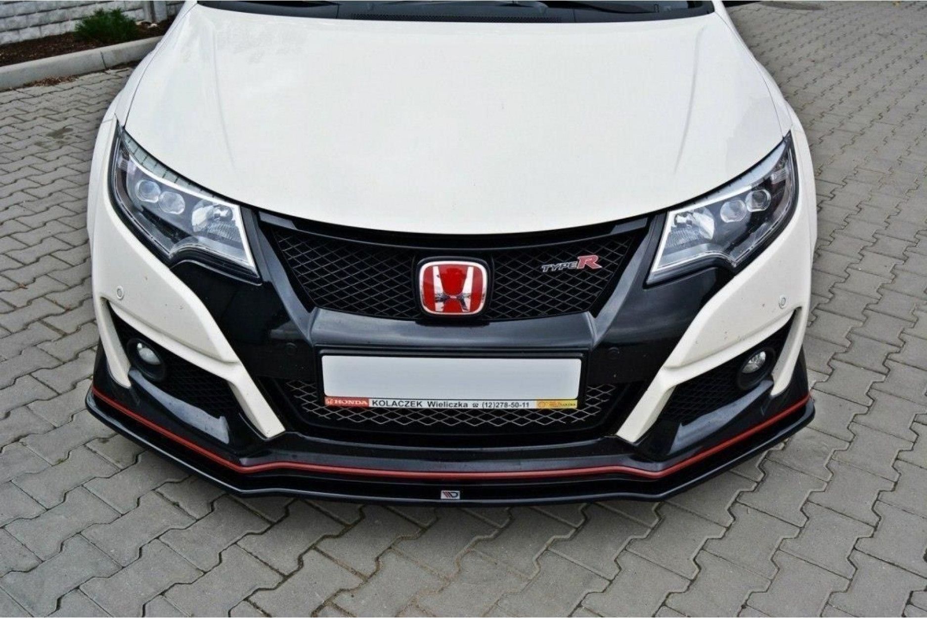 Maxton Design ABS Frontlippe V.1 für Honda Civic Mk9 Type GP|Type-SR schwarz hochglanz (3) 