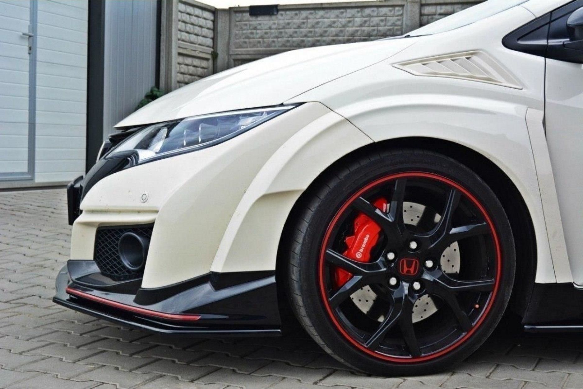 Maxton Design ABS Frontlippe V.1 für Honda Civic Mk9 Type GP|Type-SR schwarz hochglanz (4) 