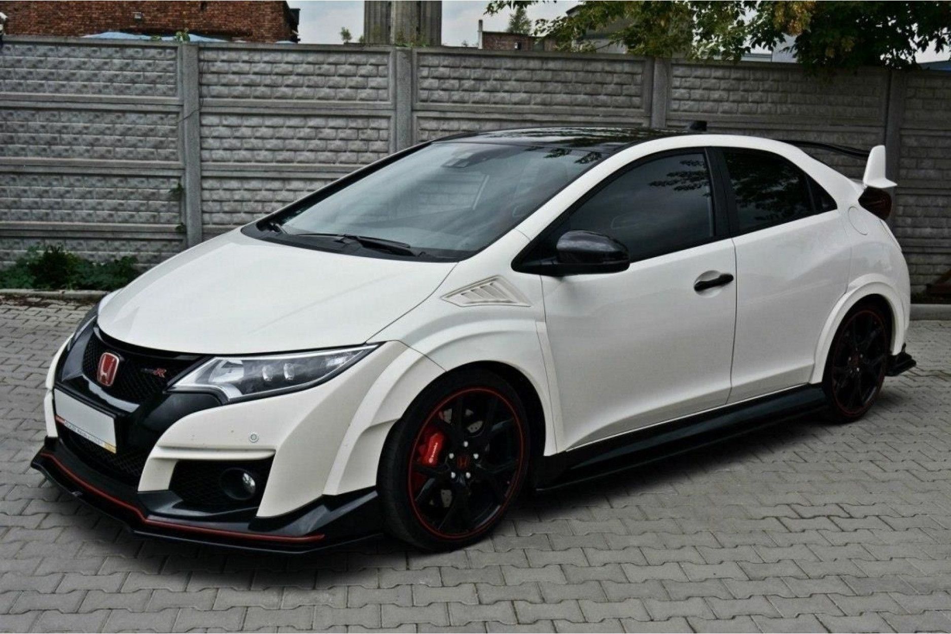 Maxton Design ABS Frontlippe V.1 für Honda Civic Mk9 Type GP|Type-SR schwarz hochglanz (5) 