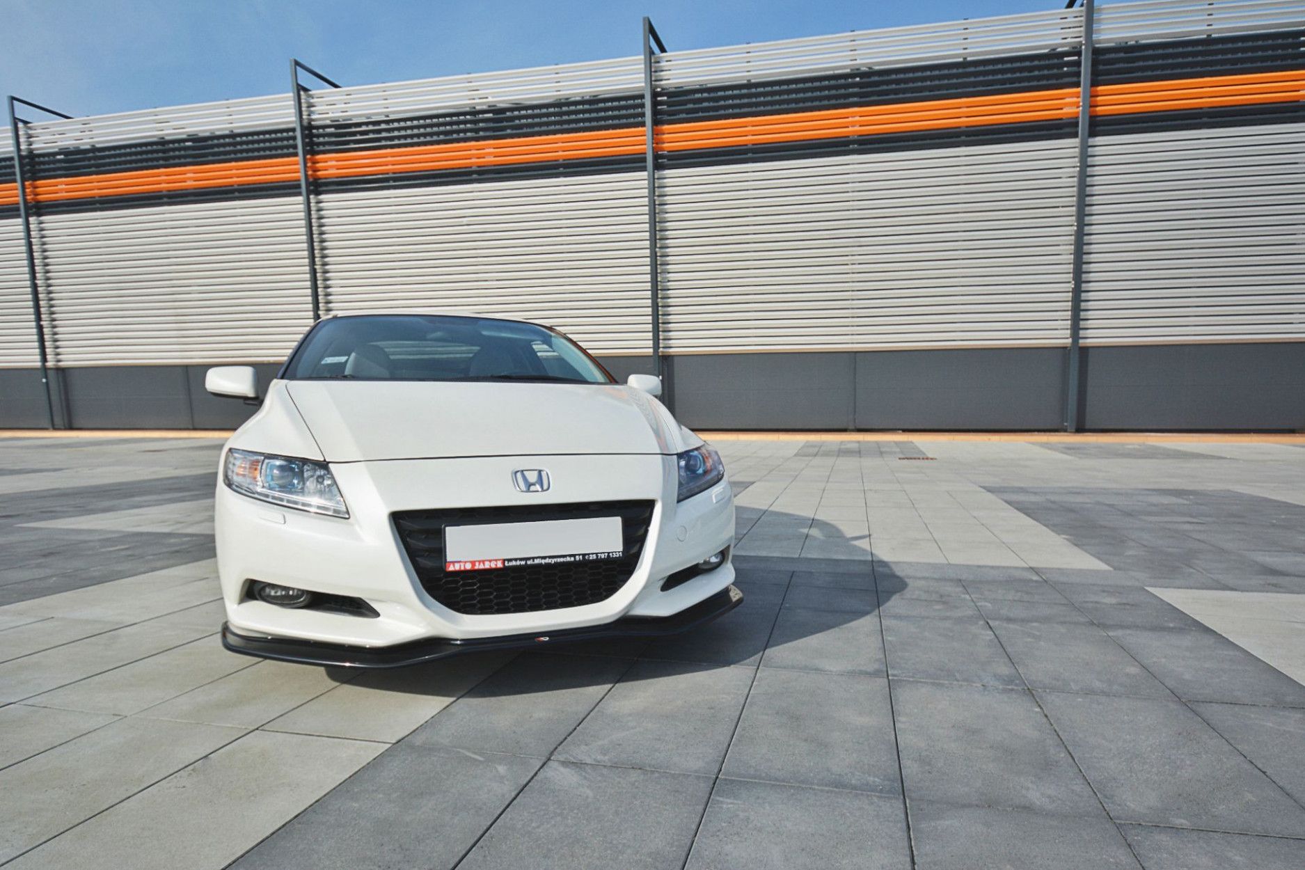 Maxton Design ABS Frontlippe V.1 für Honda CR-Z schwarz hochglanz (2) 