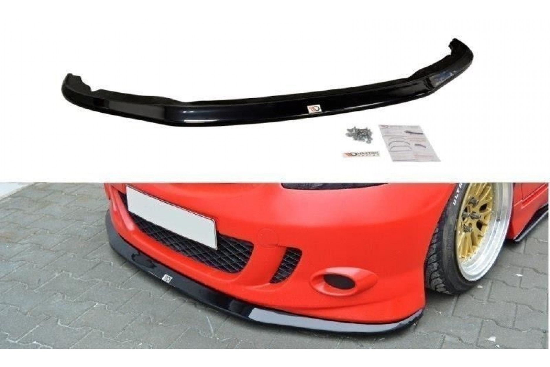 Maxton Design ABS Frontlippe V.1 für Honda Jazz MK1 schwarz hochglanz