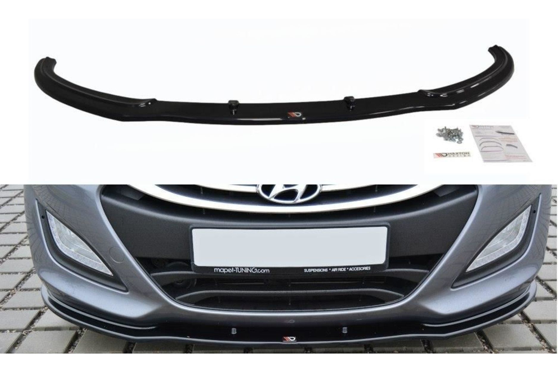 Maxton Design ABS Frontlippe für Hyundai i30 MK2 schwarz hochglanz