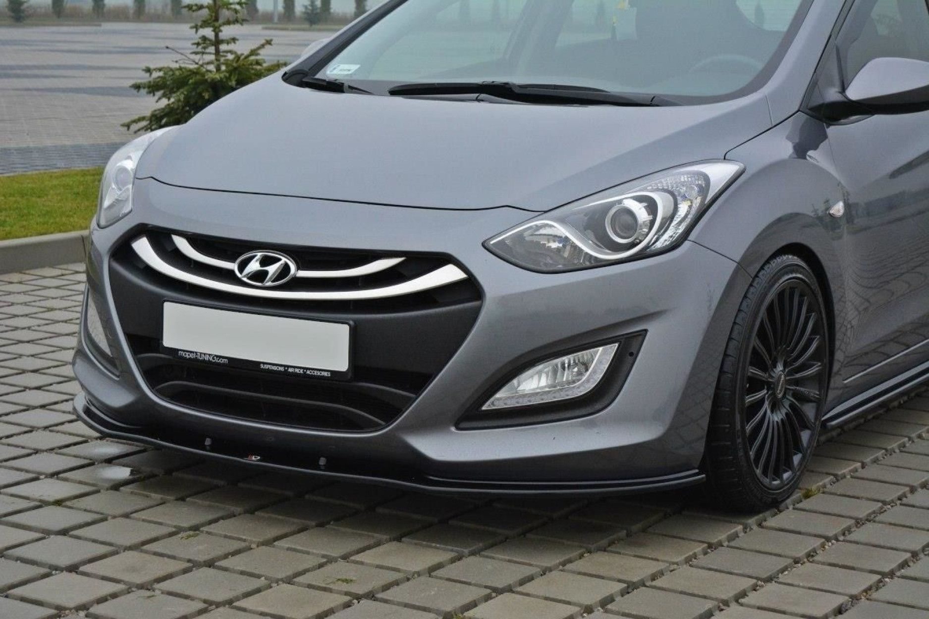Maxton Design ABS Frontlippe für Hyundai i30 MK2 schwarz hochglanz (5) 