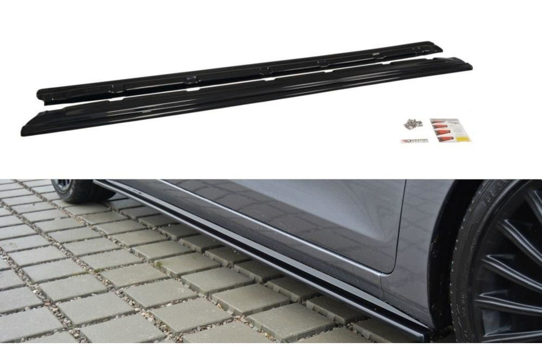 Maxton Design ABS Seitenschweller für Hyundai i30 MK2 schwarz hochglanz