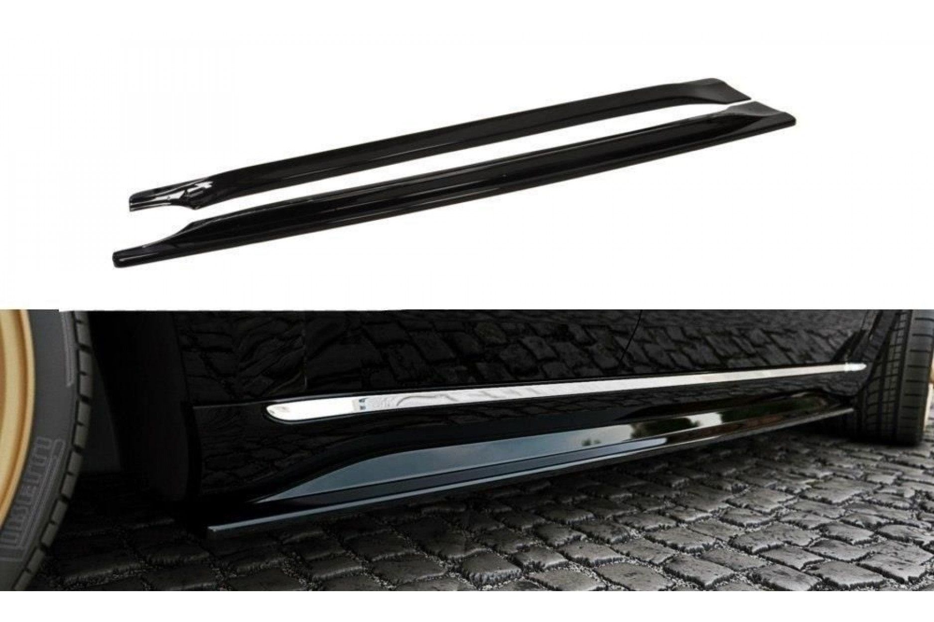 Maxton Design ABS Seitenschweller für Jeep Grand Cherokee Facelift schwarz hochglanz