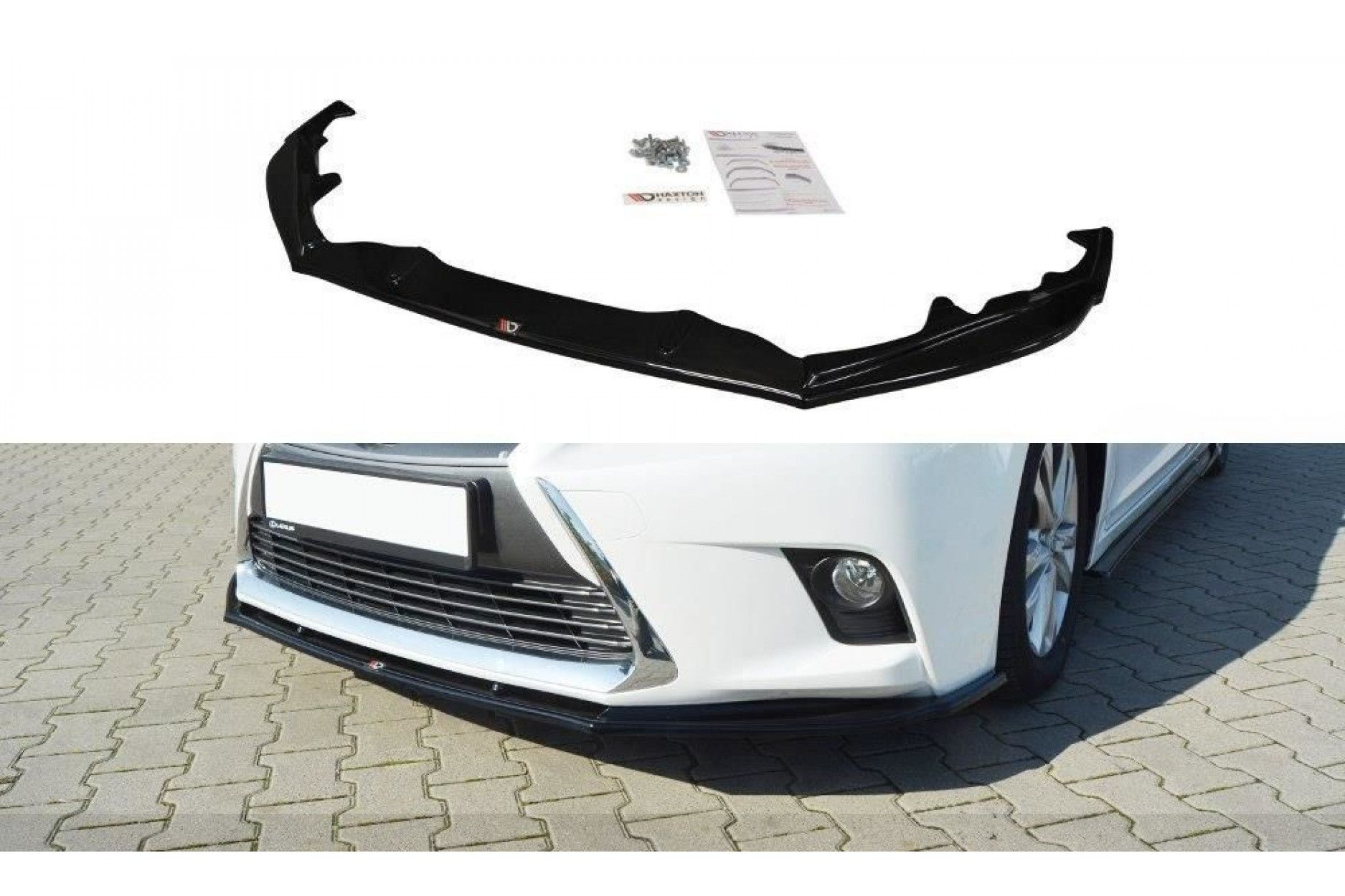 Maxton Design ABS Frontlippe V.1 für Lexus CT MK1 Facelift schwarz hochglanz