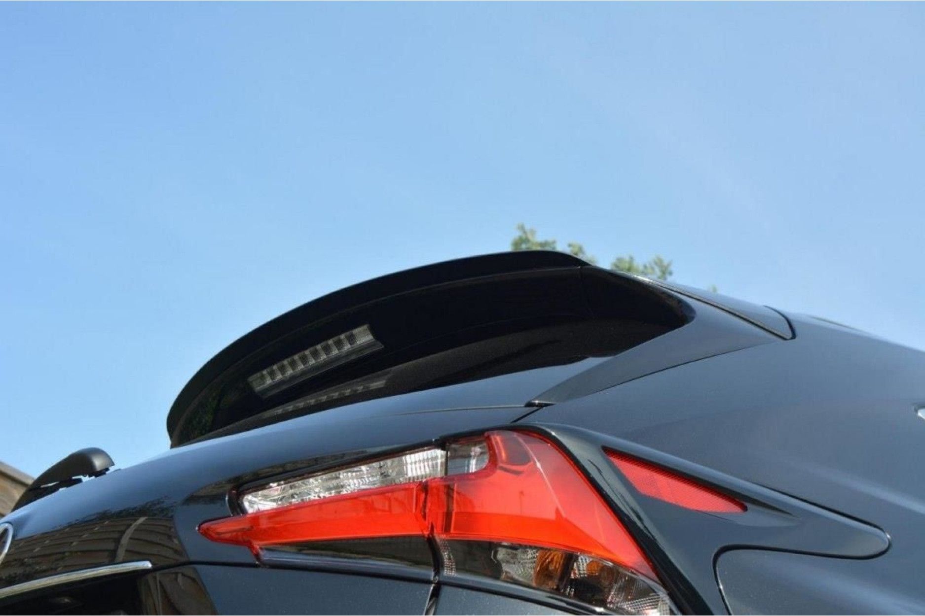 Maxton Design ABS Spoiler Aufsatz für Lexus NX MK1 schwarz hochglanz (2) 