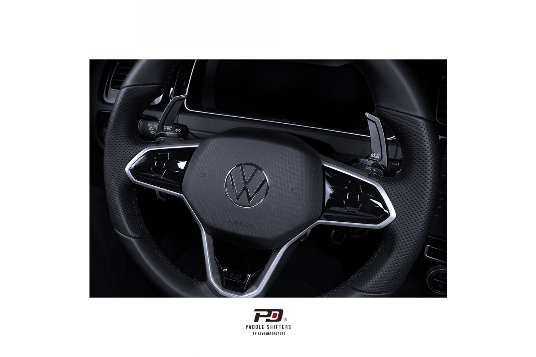 LEYO Motorsport shift paddles for VW Golf MK8 incl. GTI does not fir R - black (4) 