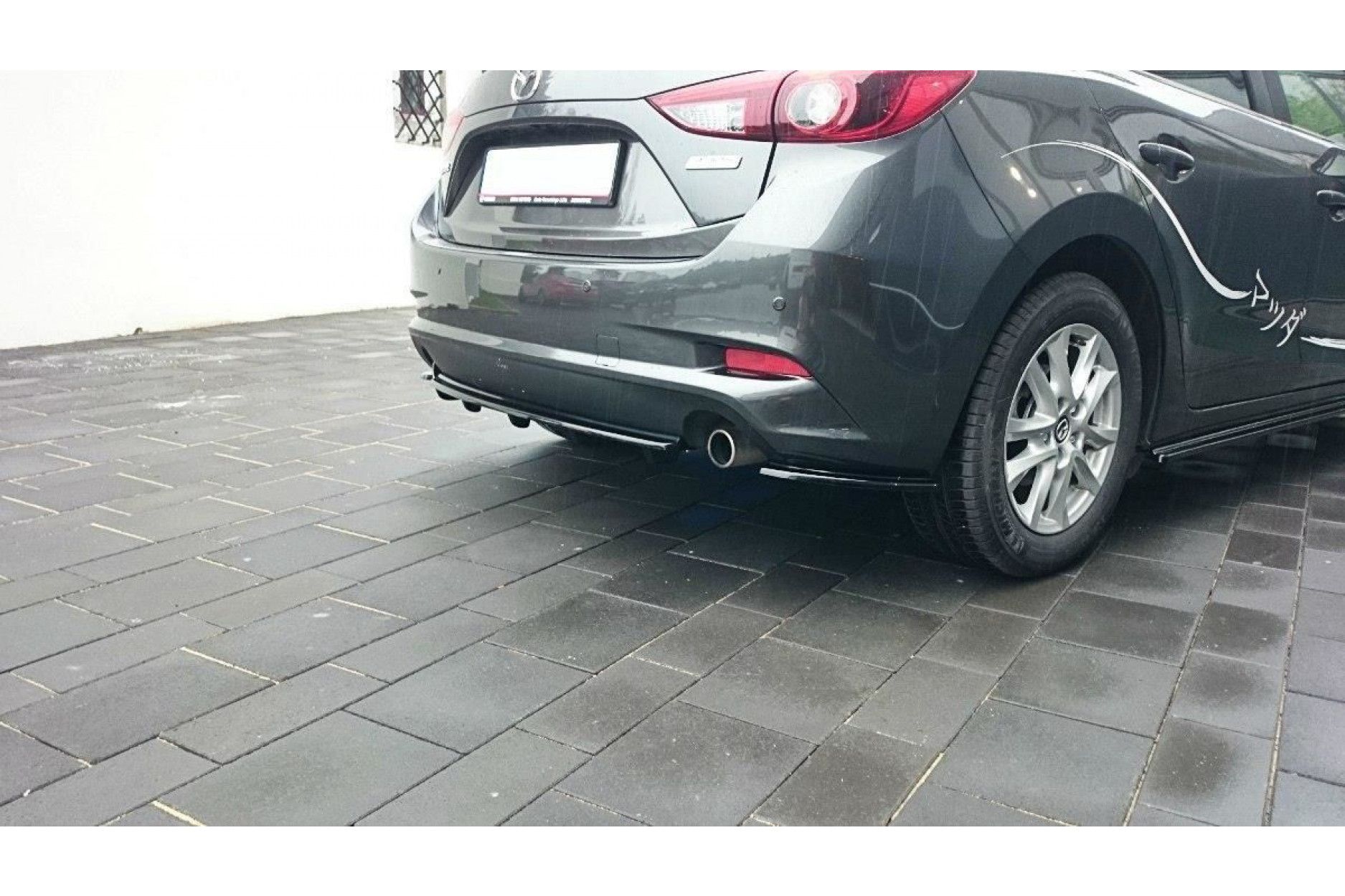 Maxton Design ABS Diffusor DTM-Style für Mazda Mazda 3 MK3 MPS Facelift schwarz hochglanz (2) 