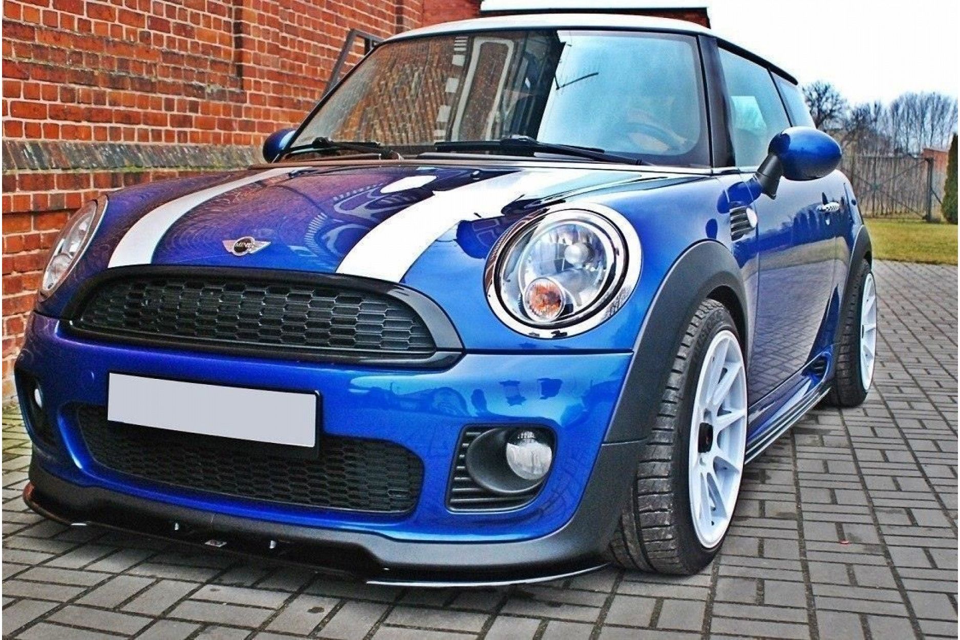 Maxton Design ABS Frontlippe für Mini Cooper schwarz hochglanz (3) 