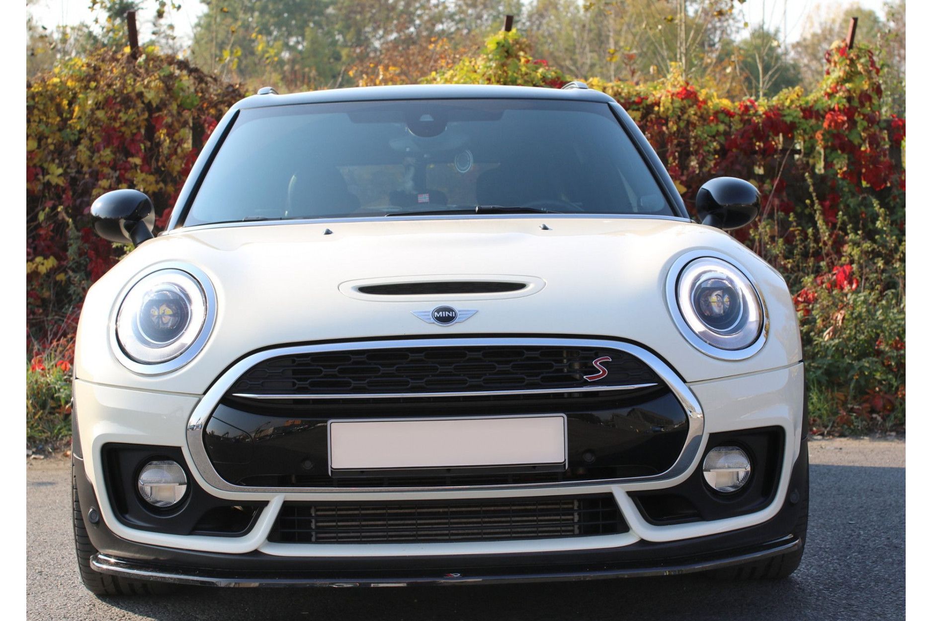 Maxton Design ABS Frontlippe V.1 für Mini Clubman S MK2 JCW schwarz hochglanz