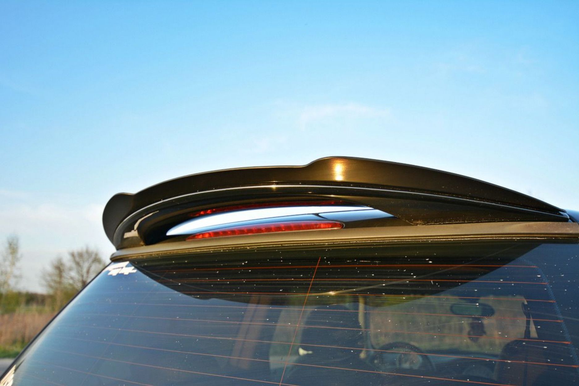 Maxton Design ABS Spoiler Aufsatz für Mini Cooper R53 S|JCW schwarz hochglanz