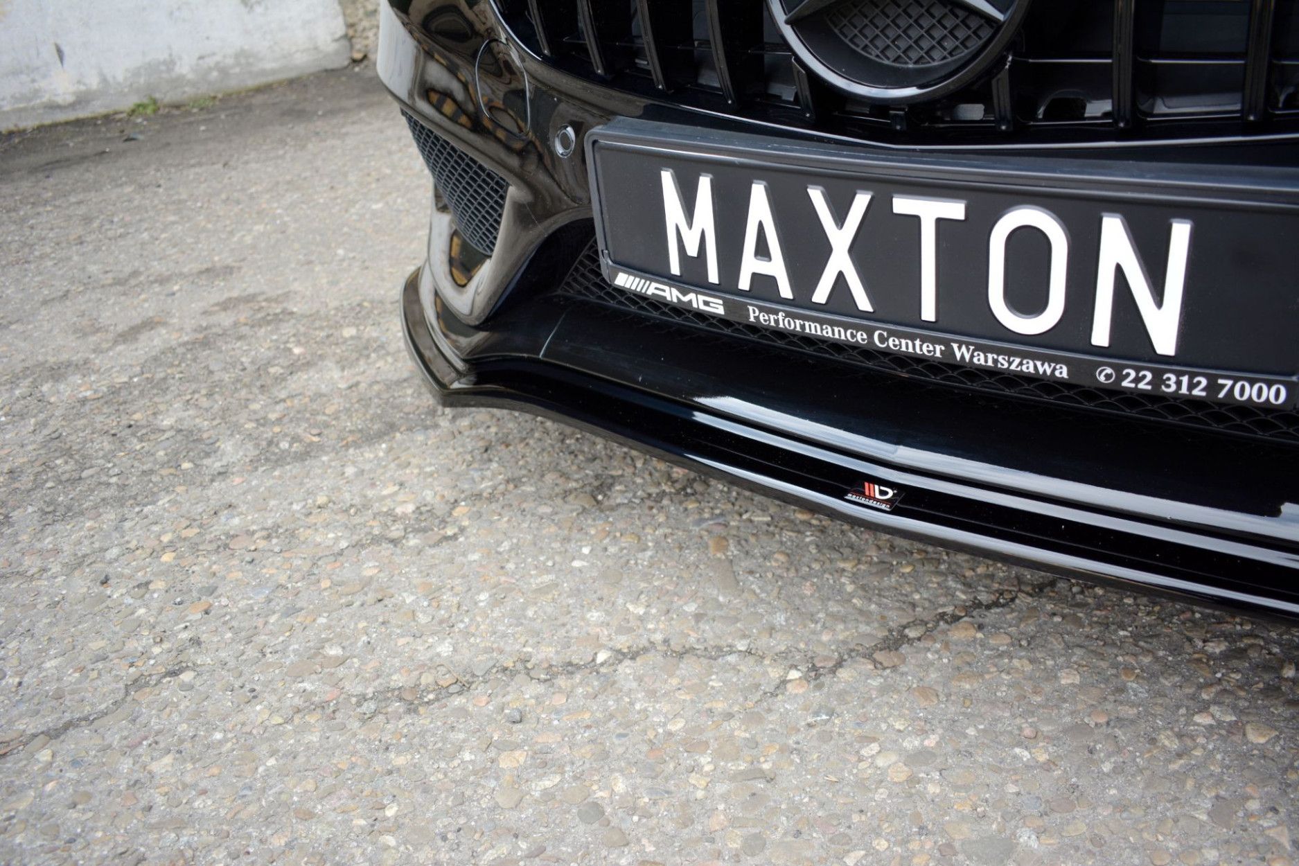 Maxton Design ABS Frontlippe V.1 für Mercedes Benz C-Klasse W205 AMG AMG Paket schwarz hochglanz (3) 