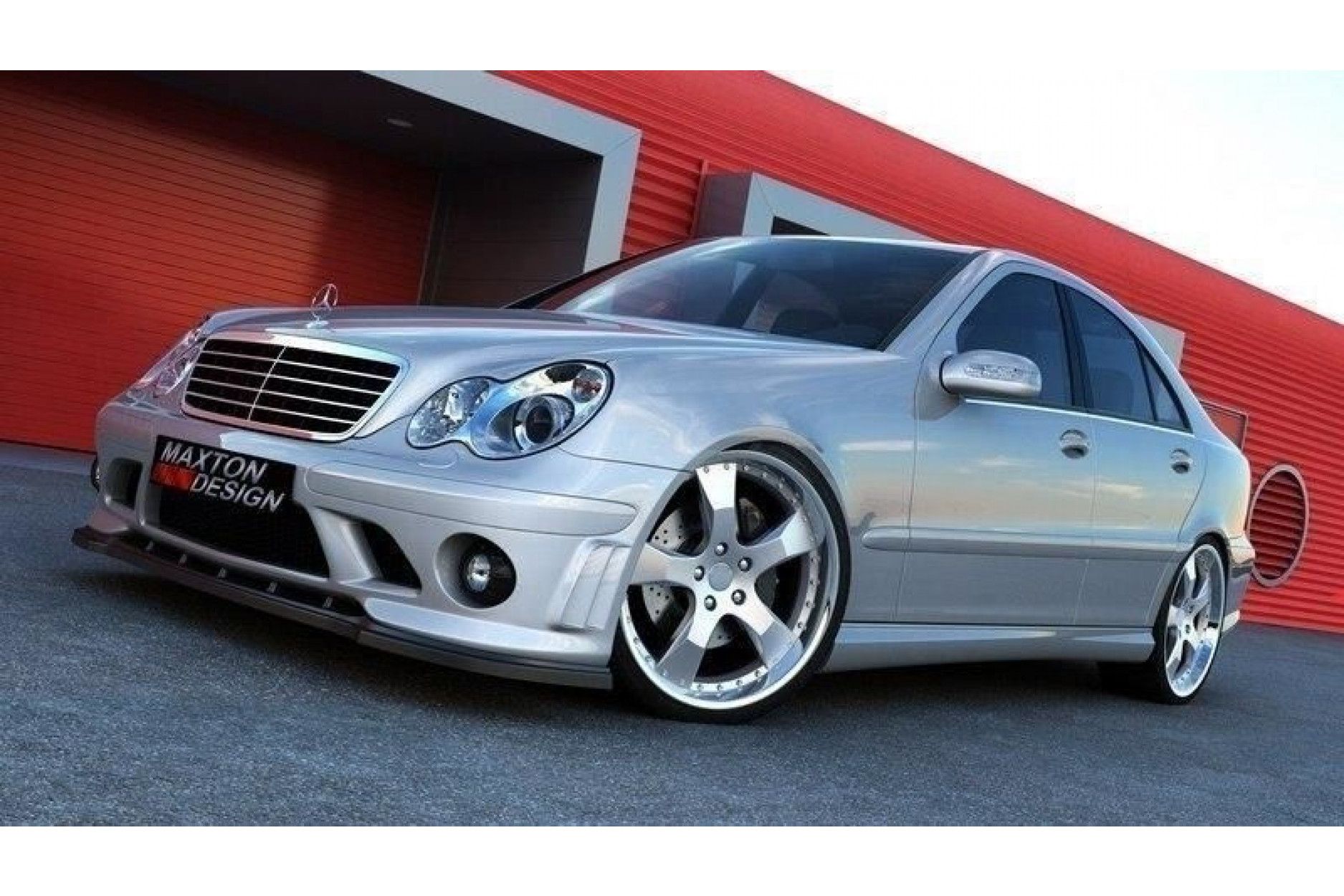 Maxton Design Abs Frontlippe Fur Mercedes Benz C Klasse W203 Amg Amg Paket Carbon Look Fur Me C 203 Amg204 F1 Stossstange Buy Online At Cfd