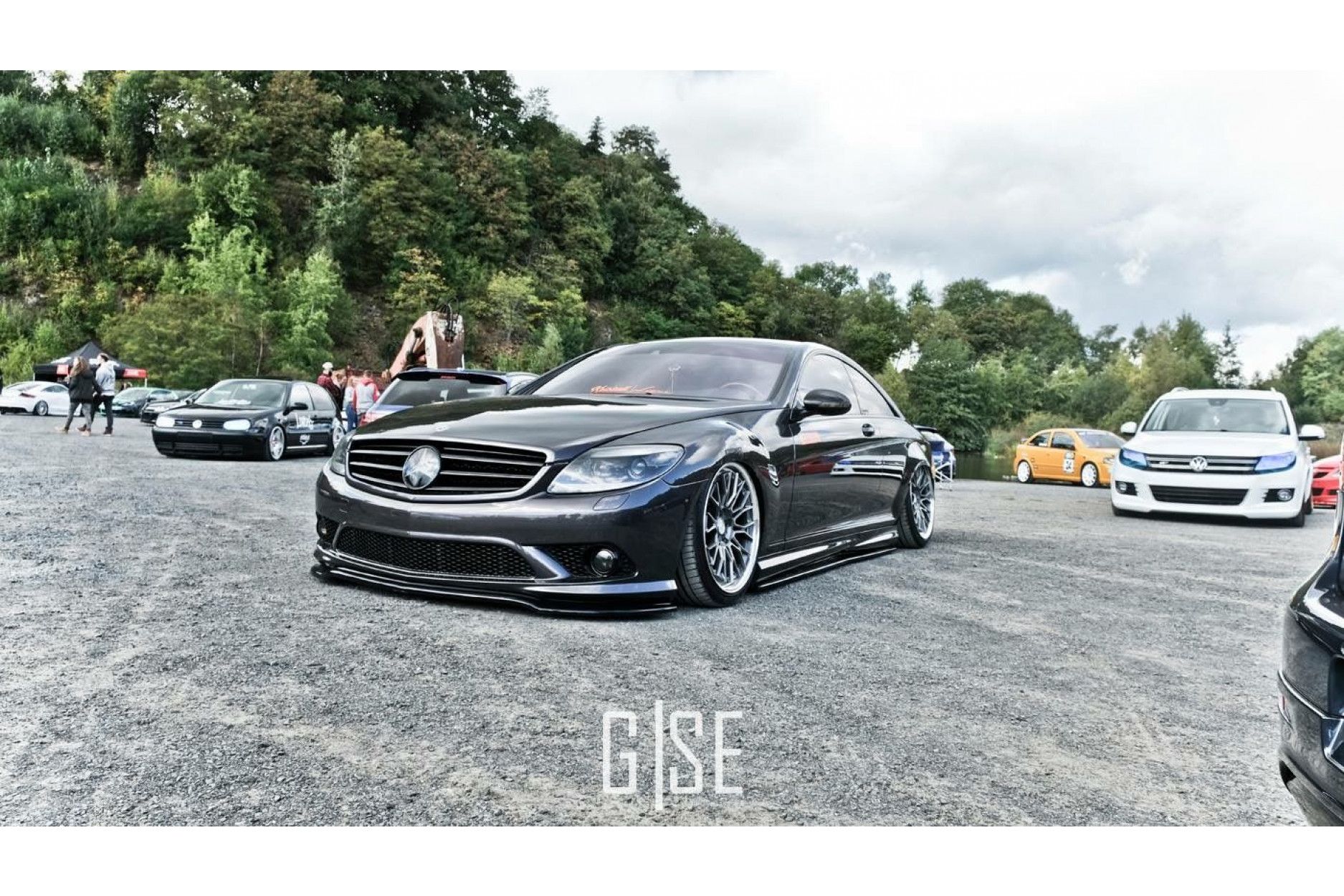 Maxton Design ABS Cup Frontlippe für Mercedes Benz CL-Klasse Cl216 schwarz matt (2) 