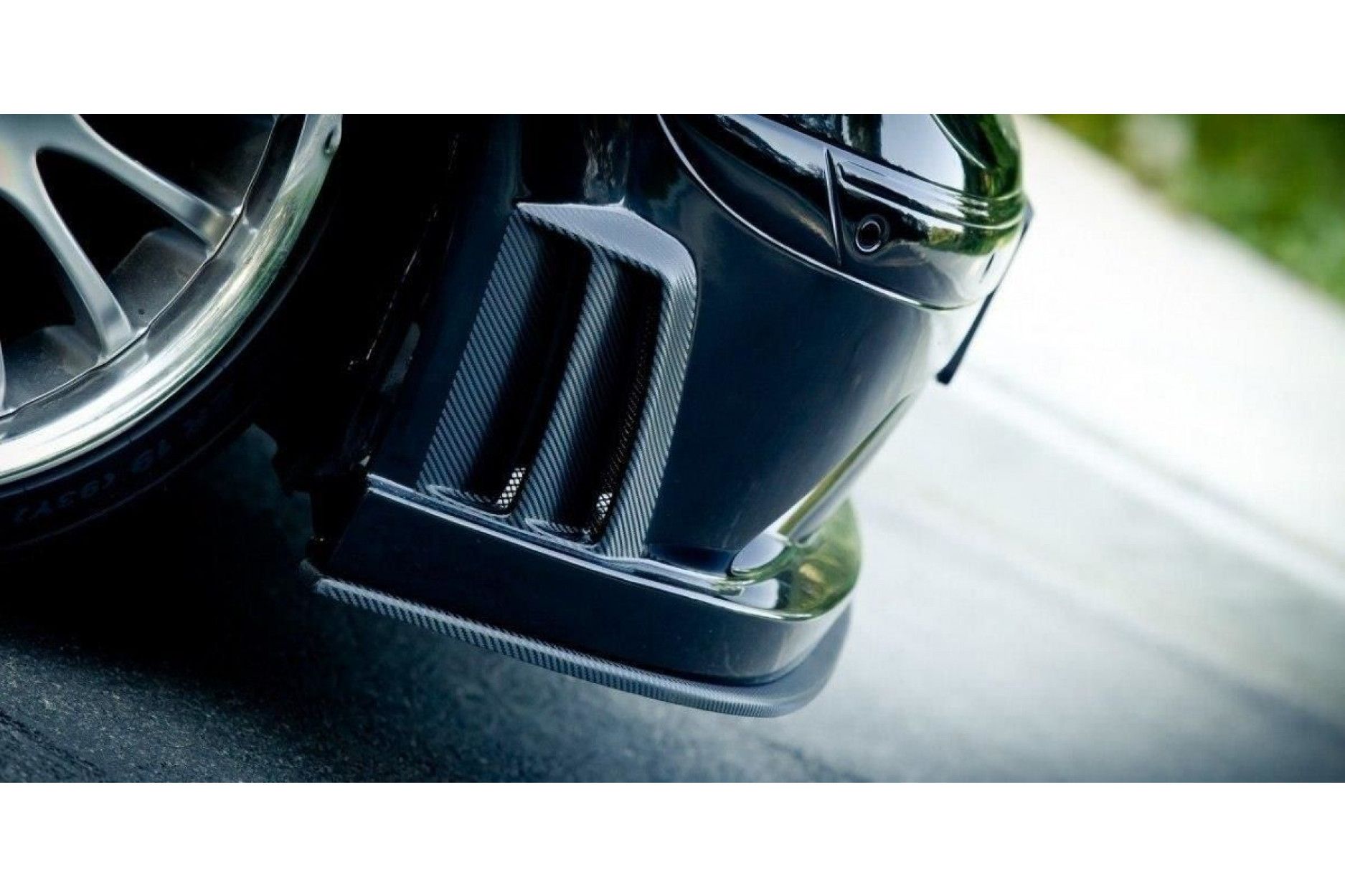 Maxton Design ABS Frontlippe SL Black Series Style für Mercedes Benz CLK-Klasse W209 schwarz hochglanz (2) 