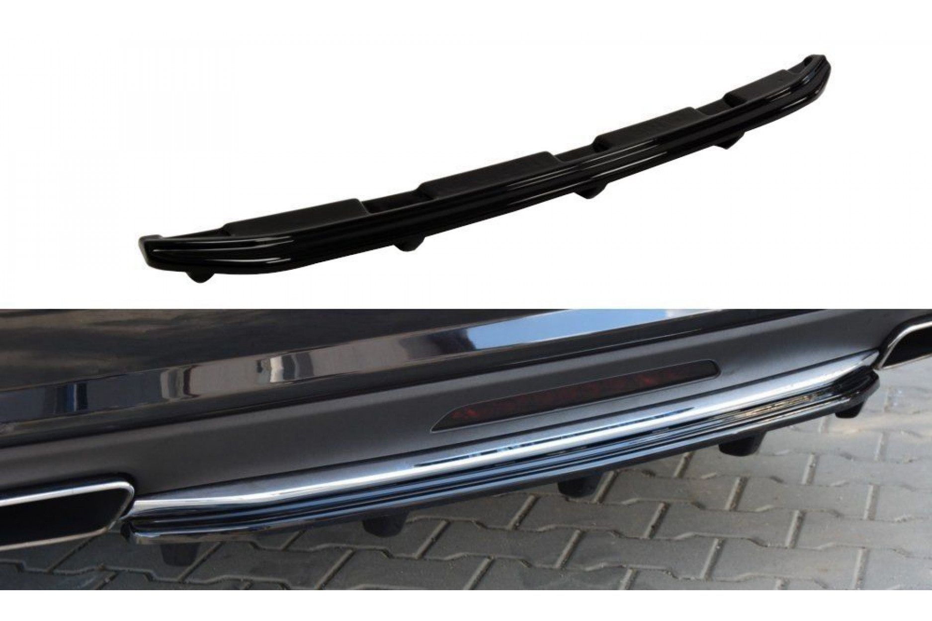 Maxton Design ABS Diffusor für Mercedes Benz CLS-Klasse W218 AMG AMG Paket schwarz hochglanz