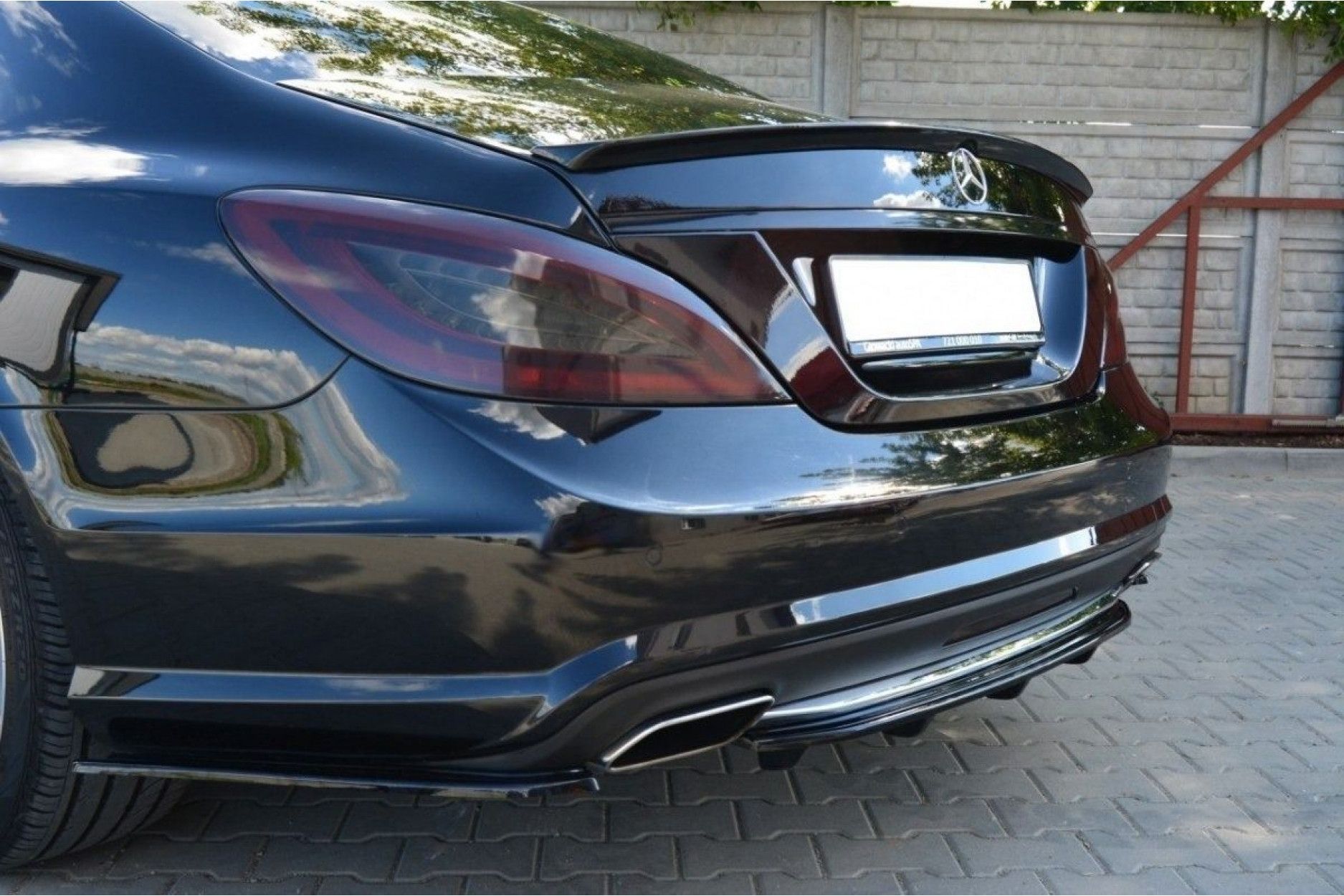 Maxton Design ABS Diffusor für Mercedes Benz CLS-Klasse W218 AMG AMG Paket schwarz hochglanz (2) 