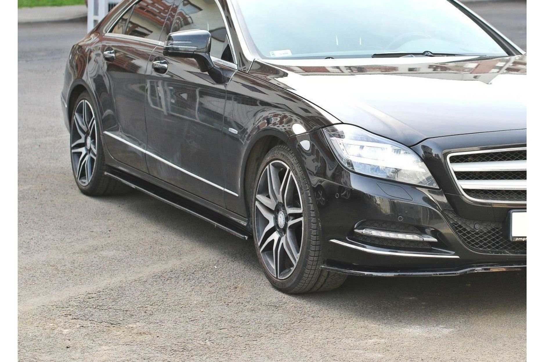Maxton Design ABS Seitenschweller für Mercedes Benz CLS-Klasse W218 AMG schwarz hochglanz (2) 