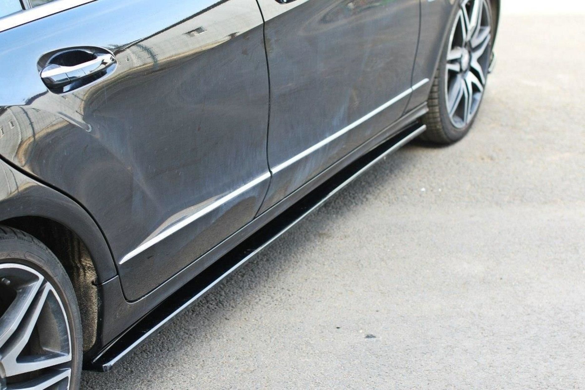 Maxton Design ABS Seitenschweller für Mercedes Benz CLS-Klasse W218 AMG schwarz hochglanz (4) 