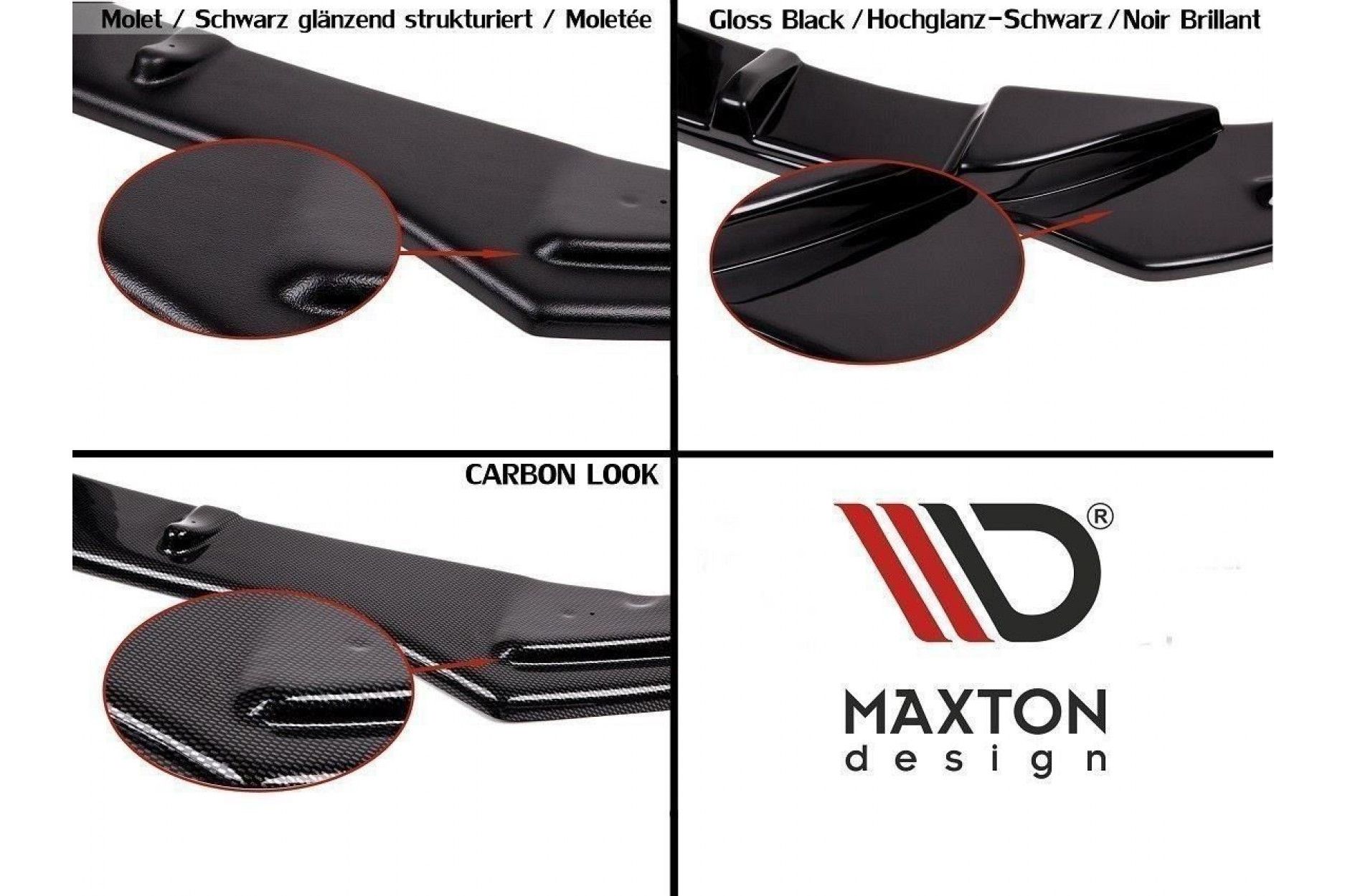 Maxton Design ABS Diffusor für Mercedes Benz CLS-Klasse W219 AMG schwarz hochglanz (7) 