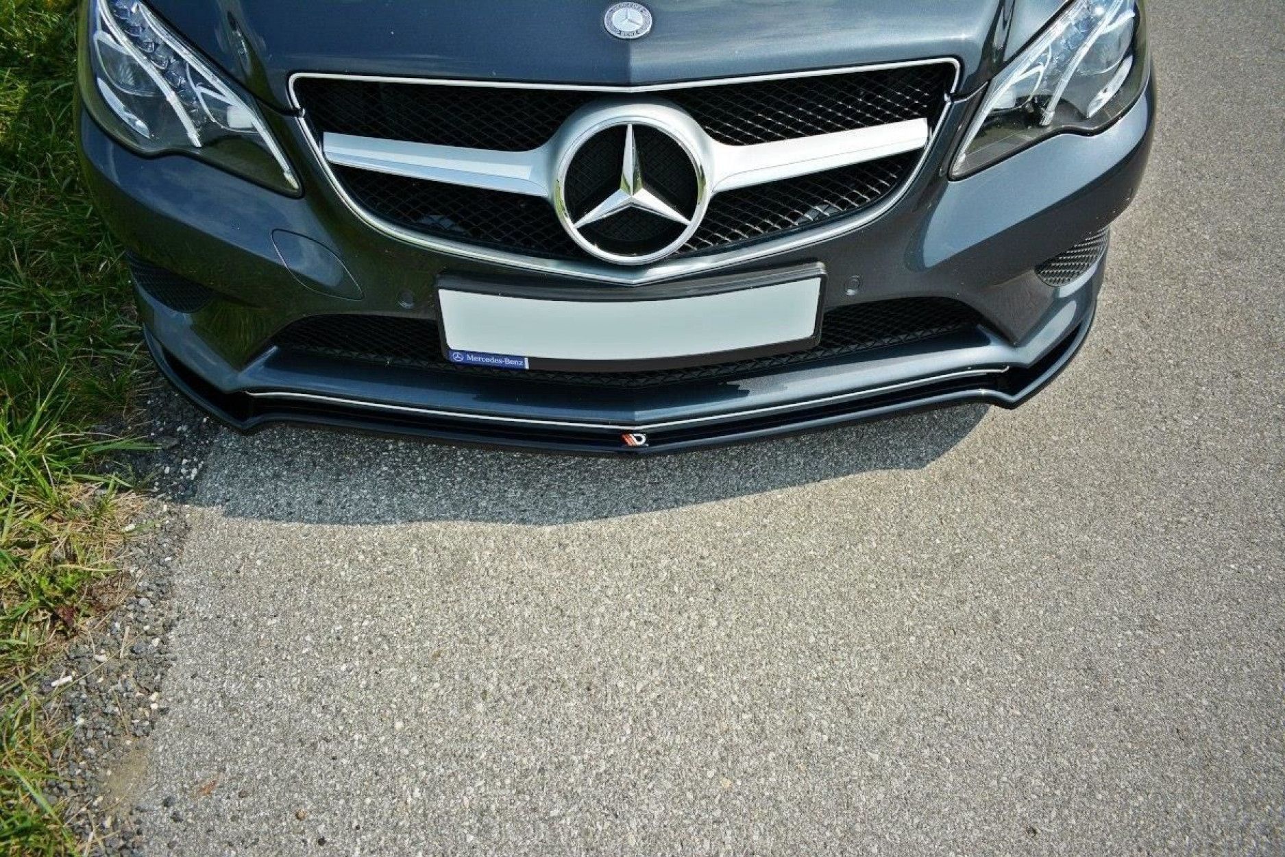 Maxton Design ABS Frontlippe V.1 für Mercedes Benz E-Klasse W212 AMG AMG Paket schwarz hochglanz (3) 