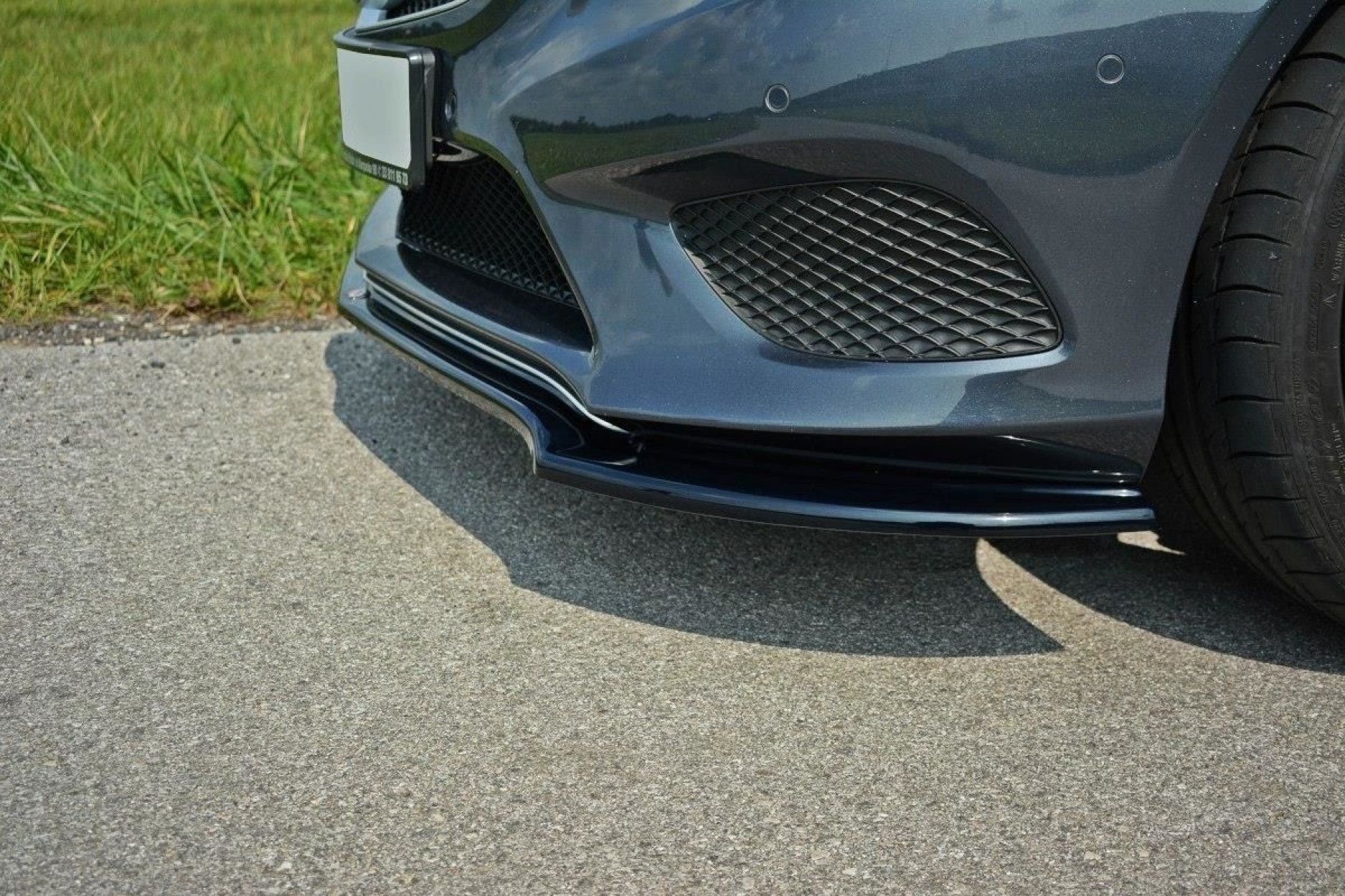 Maxton Design ABS Frontlippe V.1 für Mercedes Benz E-Klasse W212 AMG AMG Paket schwarz hochglanz (4) 