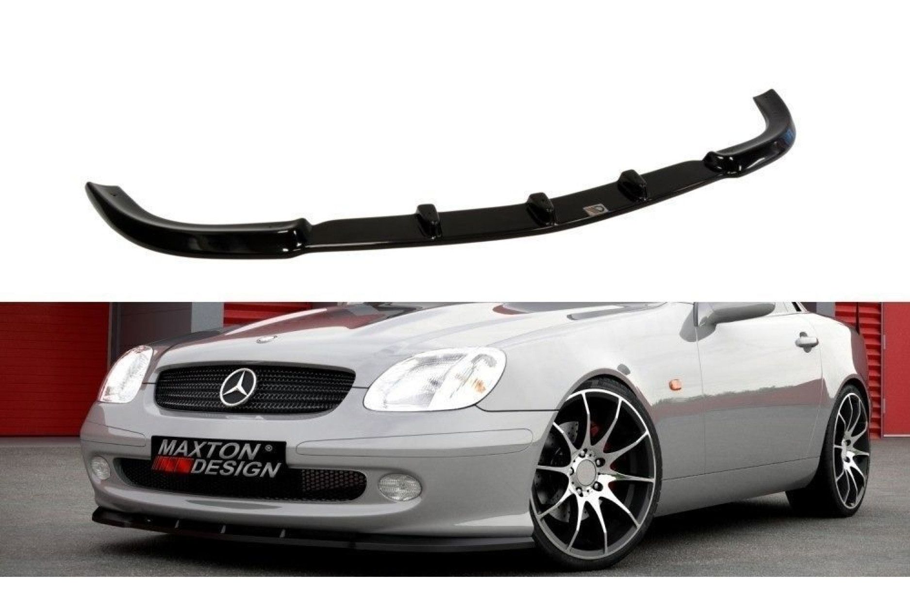 Maxton Design ABS Frontlippe für Mercedes Benz SLK-Klasse R170 AMG schwarz hochglanz