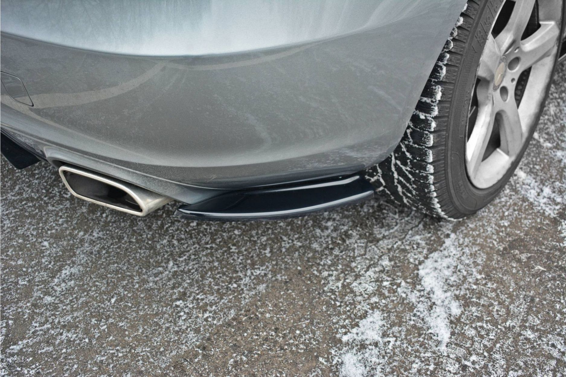 Maxton Design ABS Diffusor Seiten Eerwiterungen Flaps für Mercedes Benz SLK-Klasse R172 AMG schwarz hochglanz (2) 