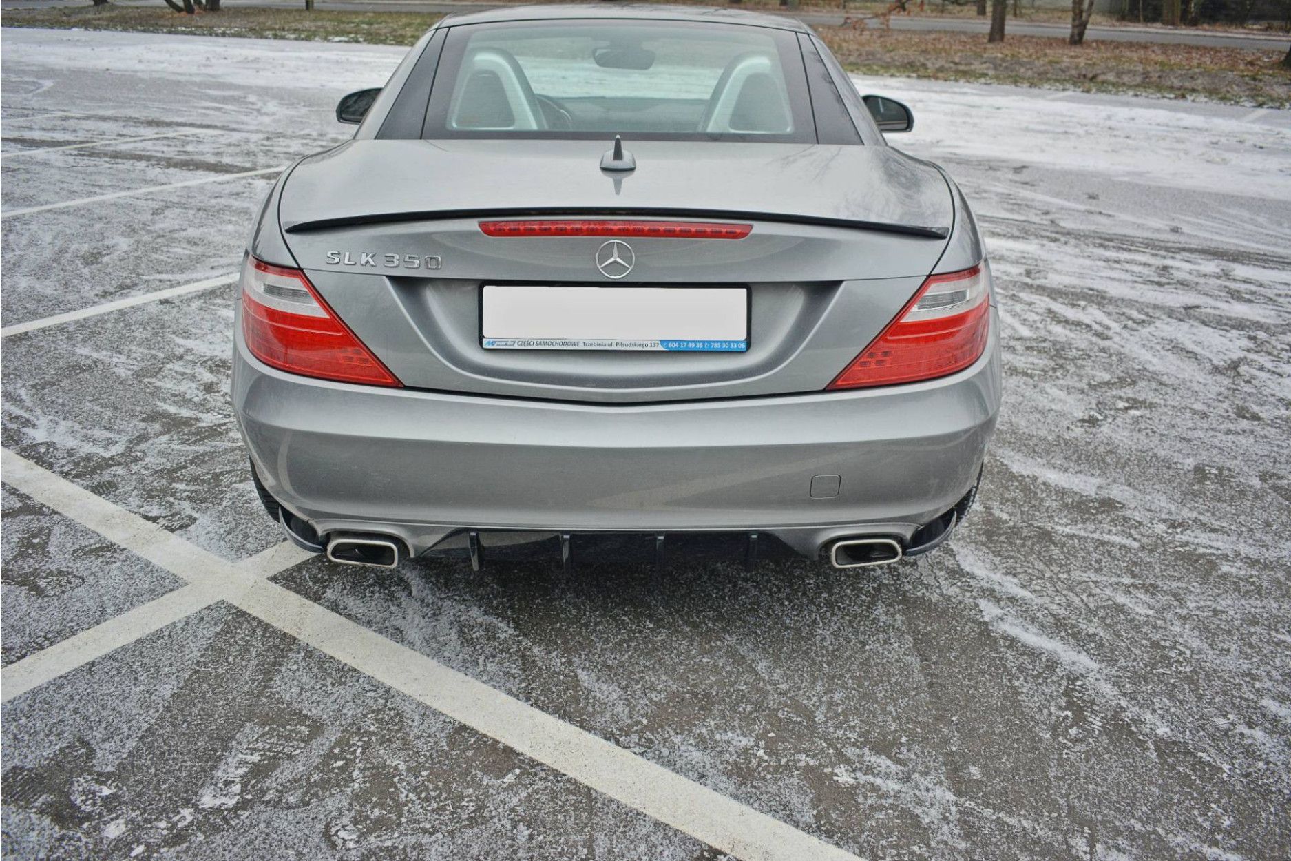 Maxton Design ABS Diffusor Seiten Eerwiterungen Flaps für Mercedes Benz SLK-Klasse R172 AMG schwarz hochglanz (3) 