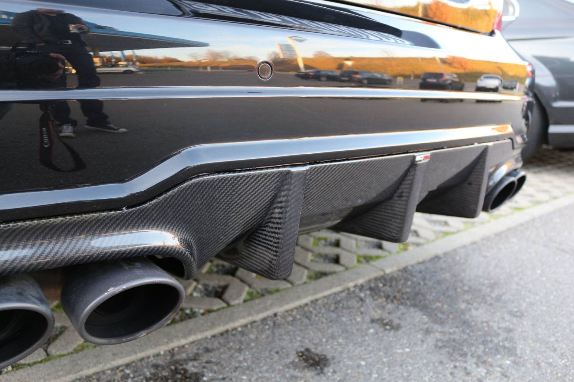 Boca carbon diffuser Race Type 1 for Mercedes Benz C63 AMG C204 W204 - buy  online at CFD