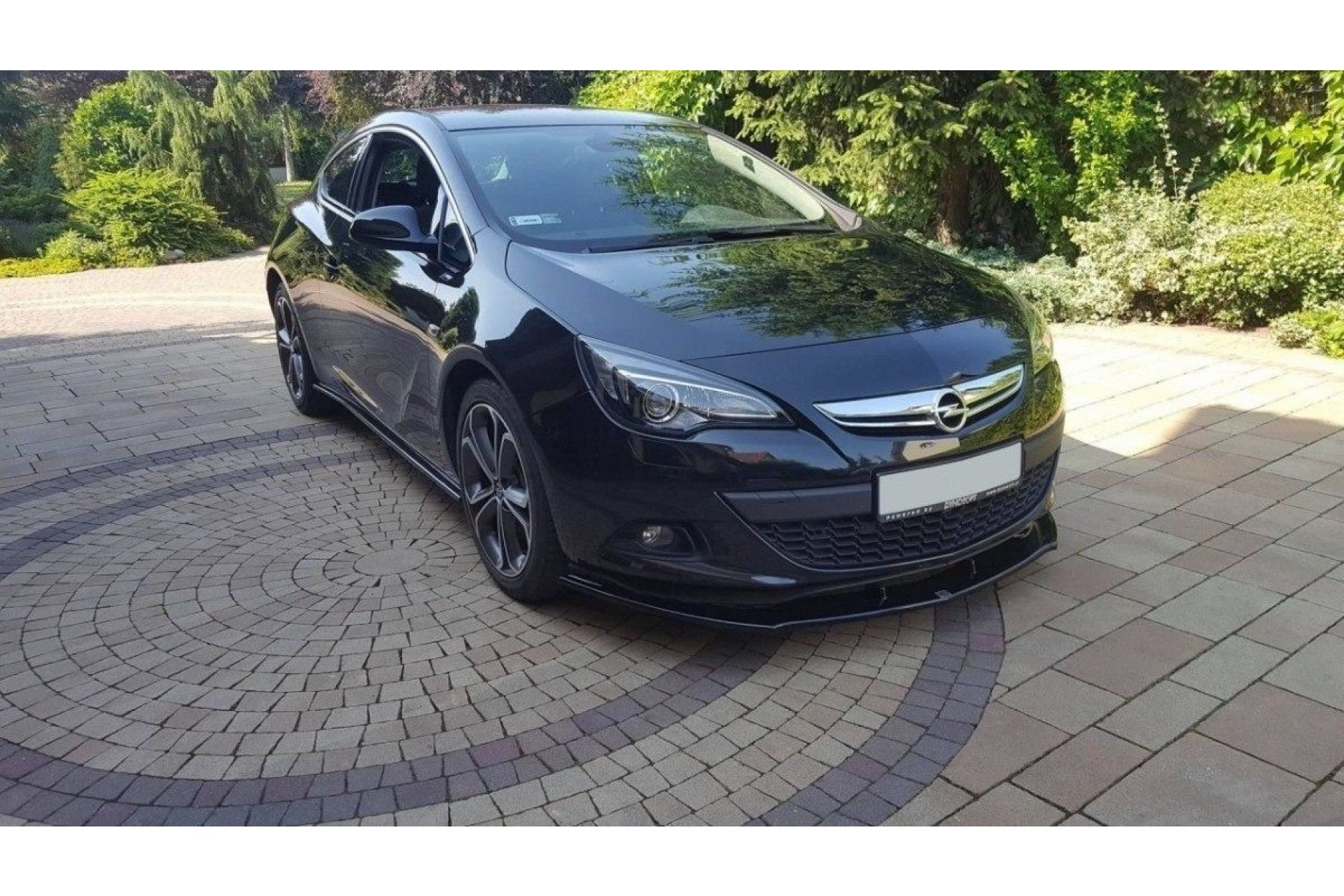 Maxton Design ABS Frontlippe für Opel Astra J MK4 OPC schwarz hochglanz (2) 