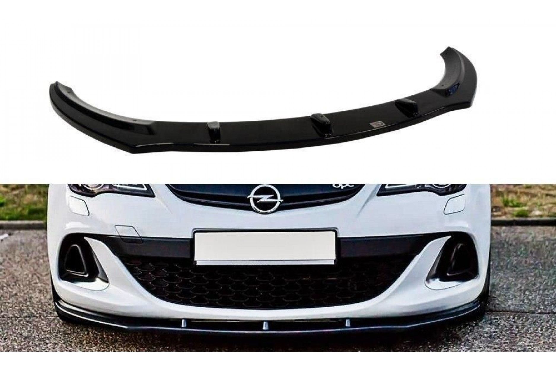 Maxton Design ABS Frontlippe V.1 für Opel Astra J MK4 OPC schwarz hochglanz