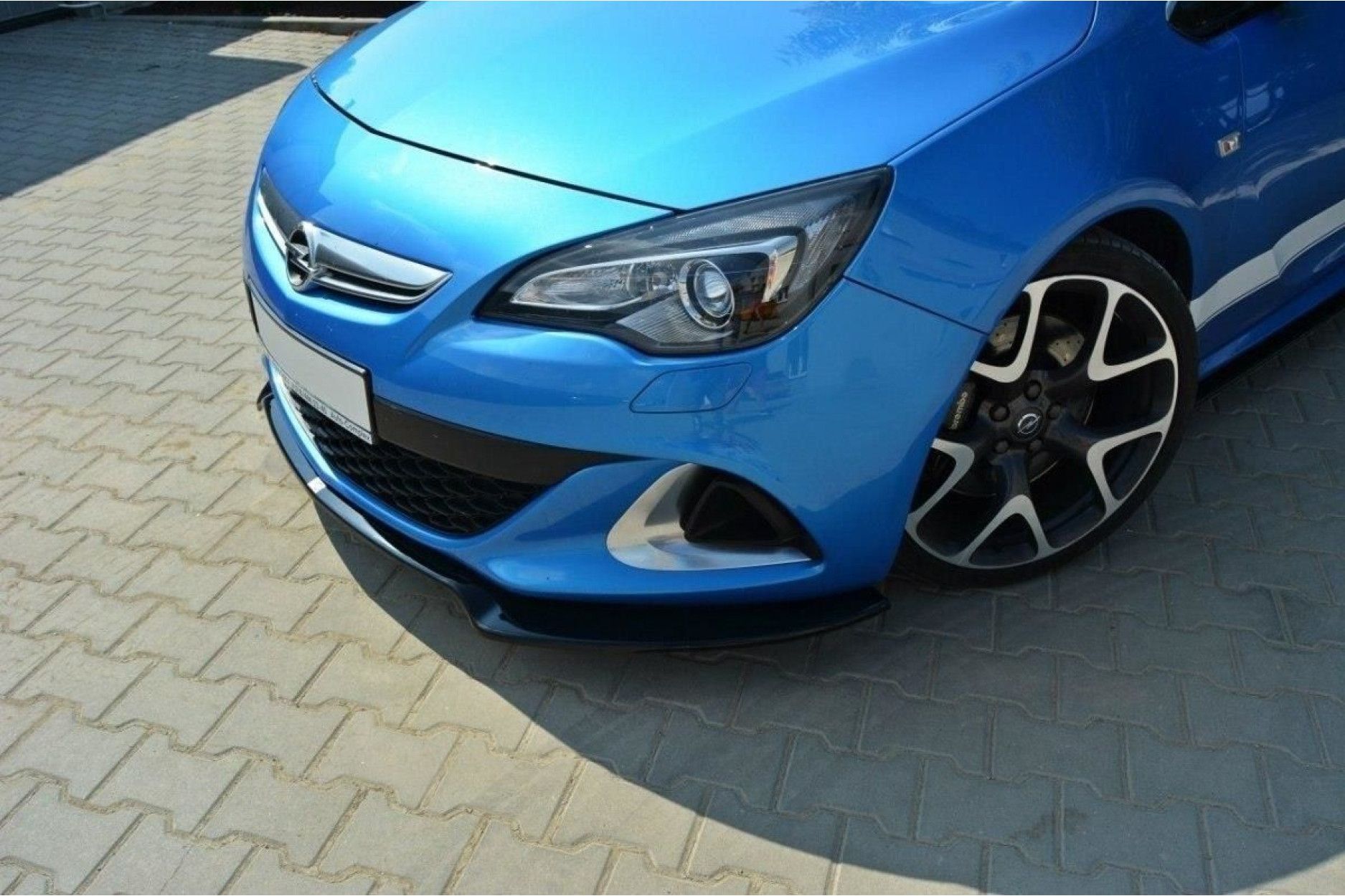 Maxton Design ABS Frontlippe V.2 für Opel Astra J MK4 OPC schwarz hochglanz (2) 